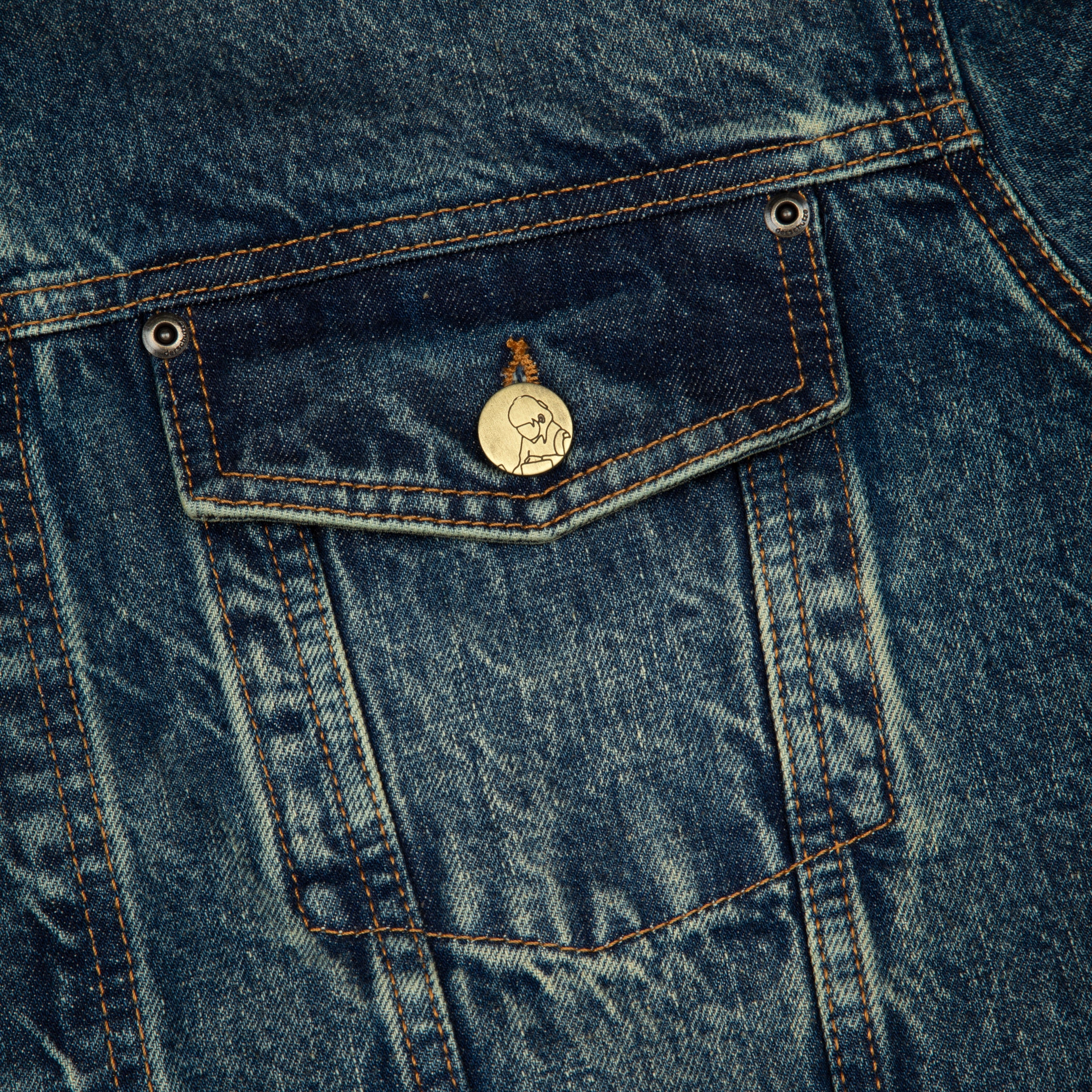 "lotus v2" denim Jacket indigo - Image 4