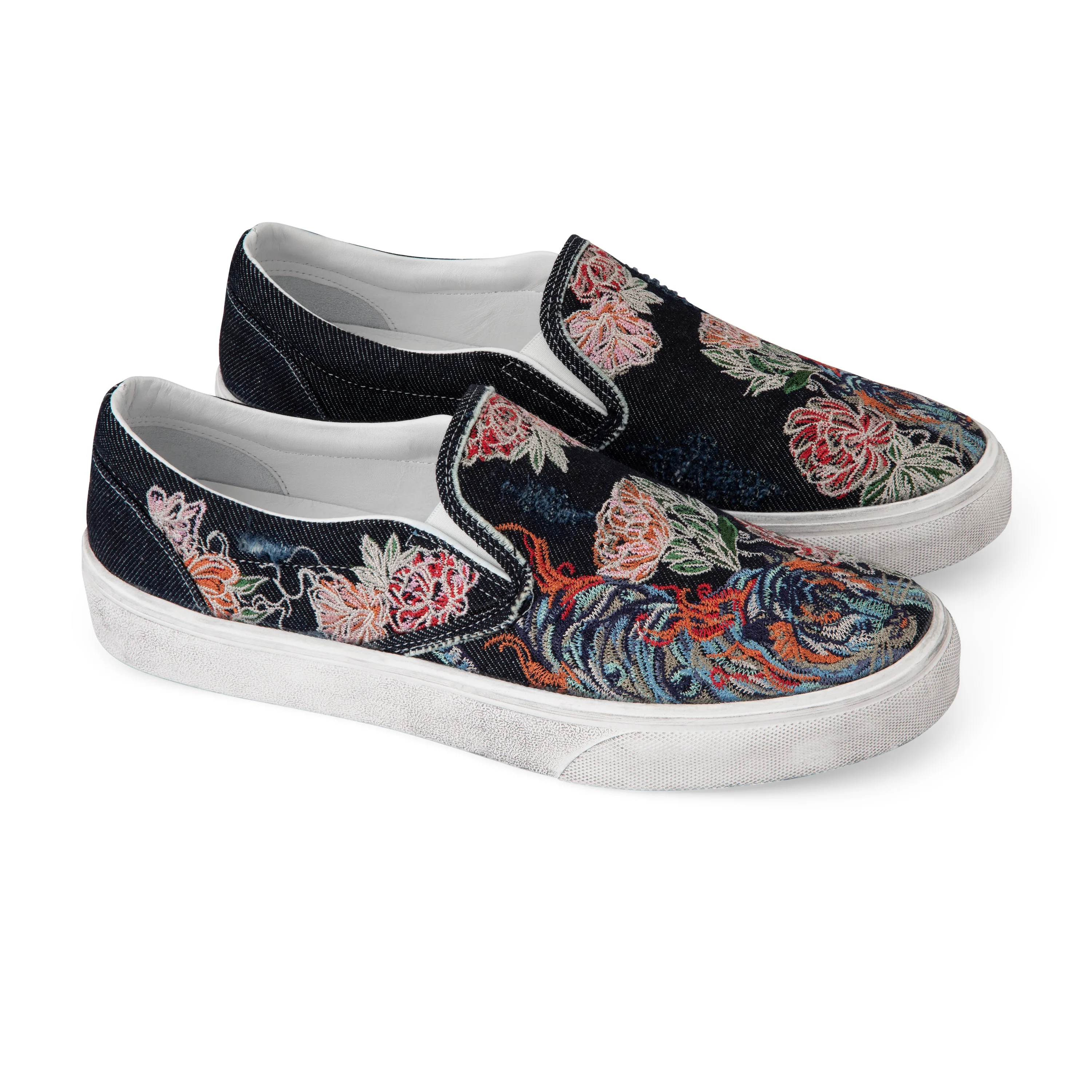 "lotus v2" denim slip-ons - Image 2
