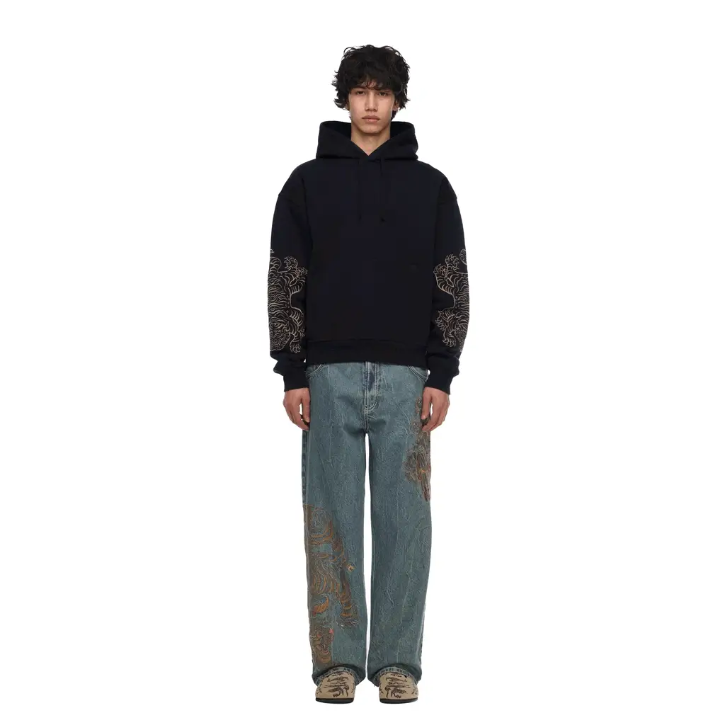 "lotus v2" Hoodie navy - Image 11