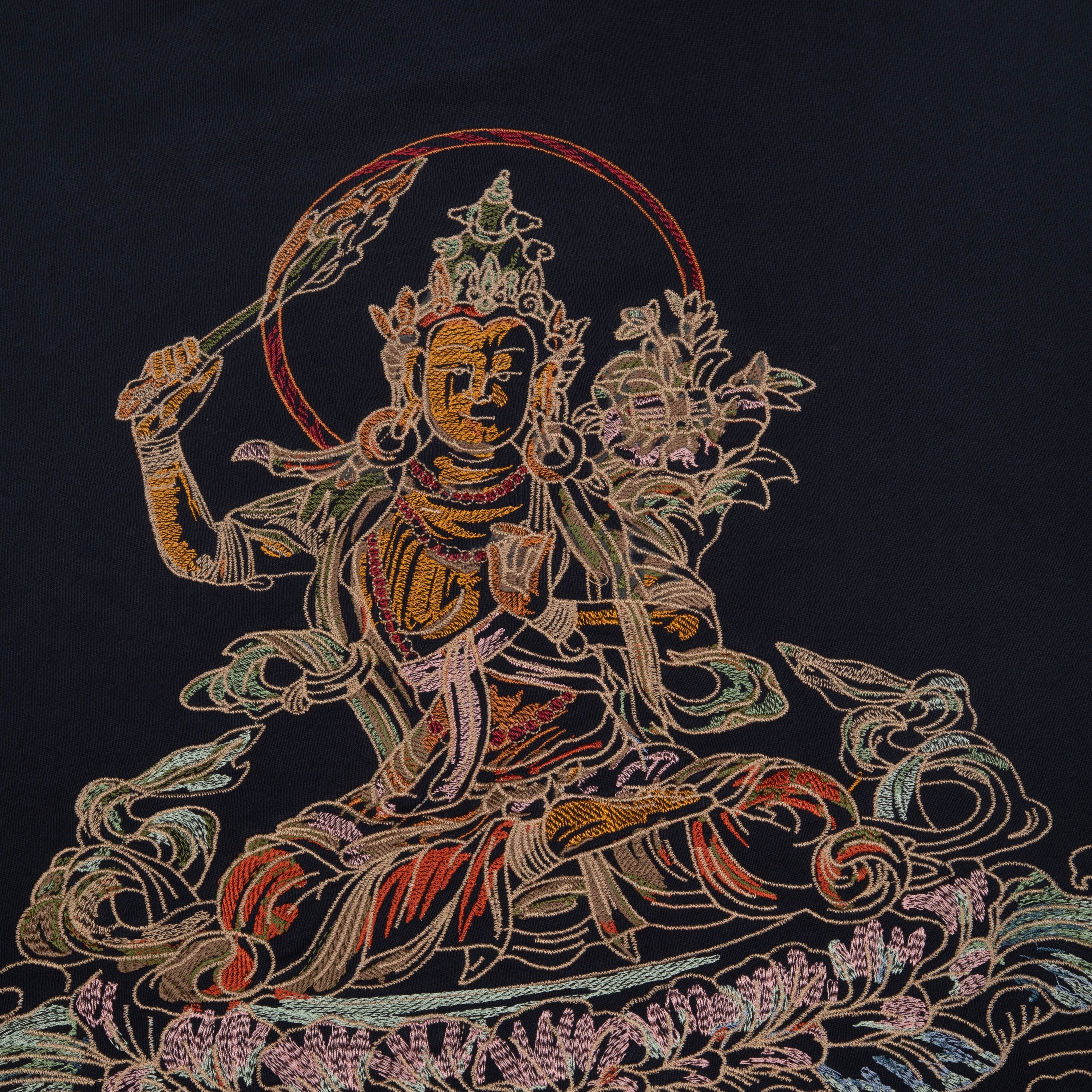 "lotus v2" Hoodie navy - Image 6