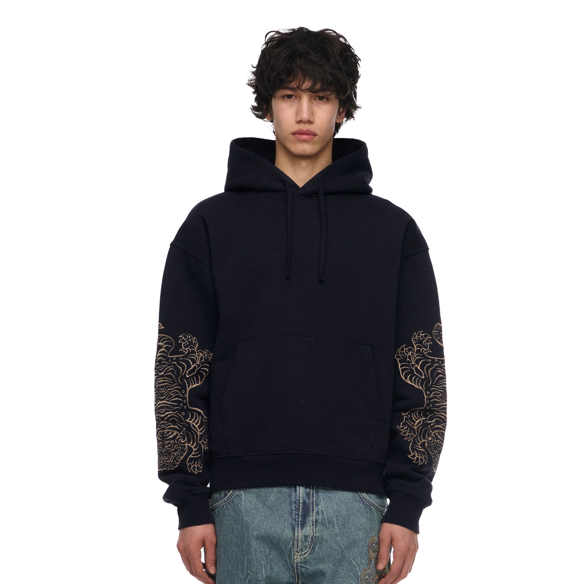 "lotus v2" Hoodie navy - Image 7