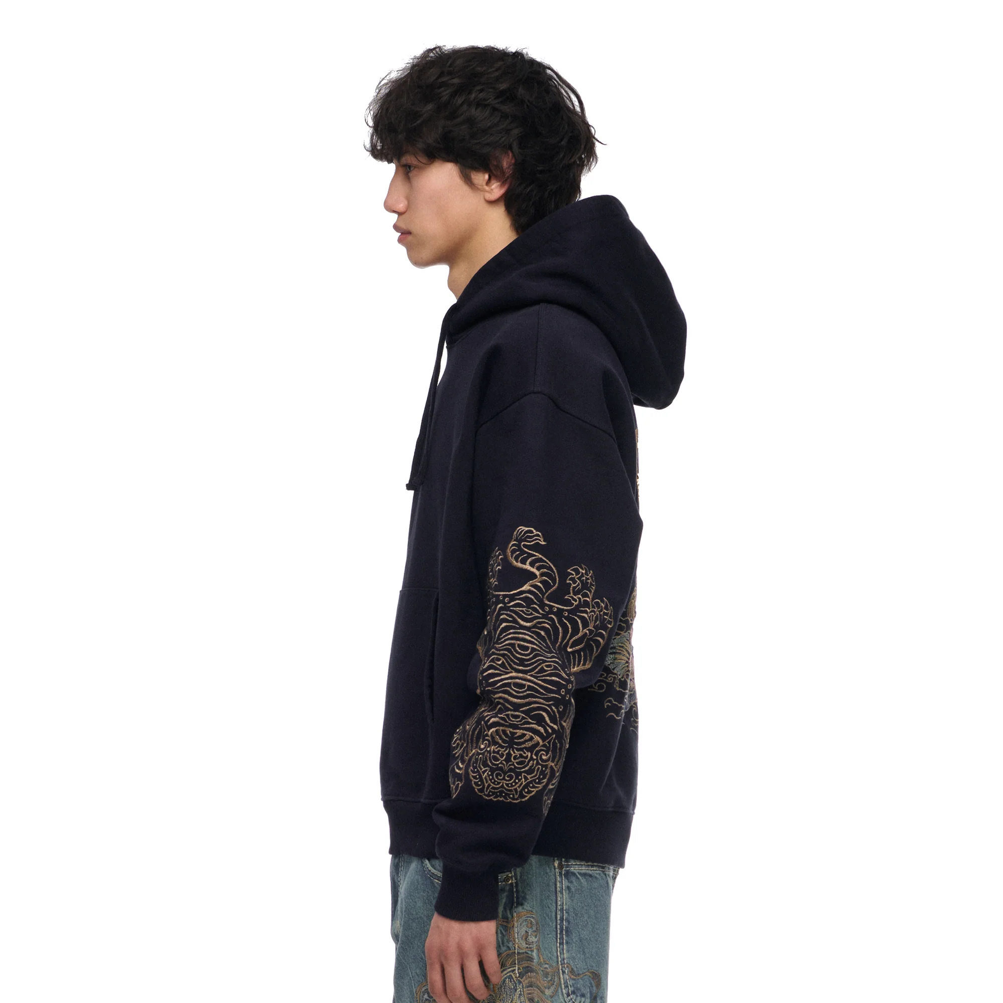"lotus v2" Hoodie navy - Image 8