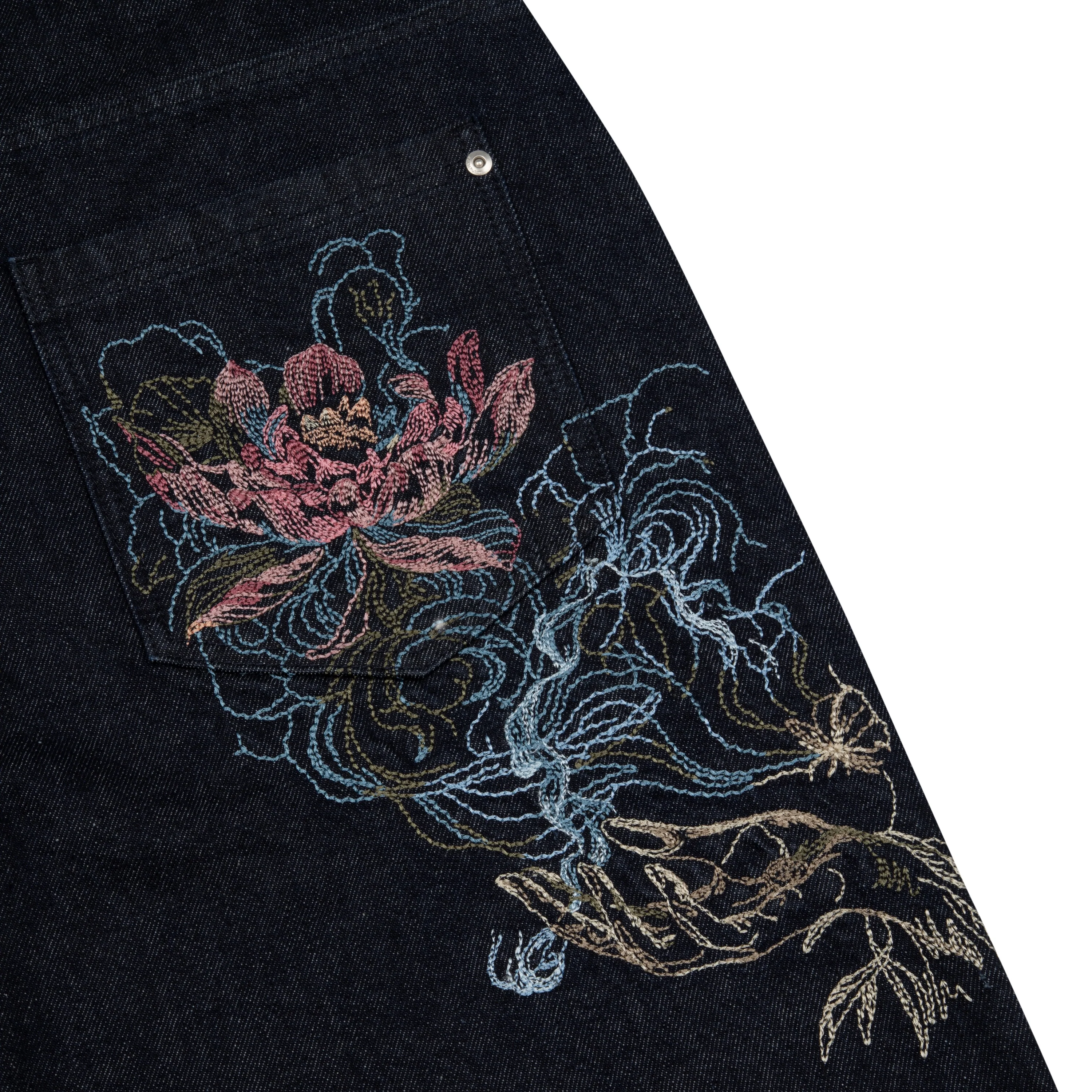 "lotus v2" indigo raw Denim 02 - Image 5