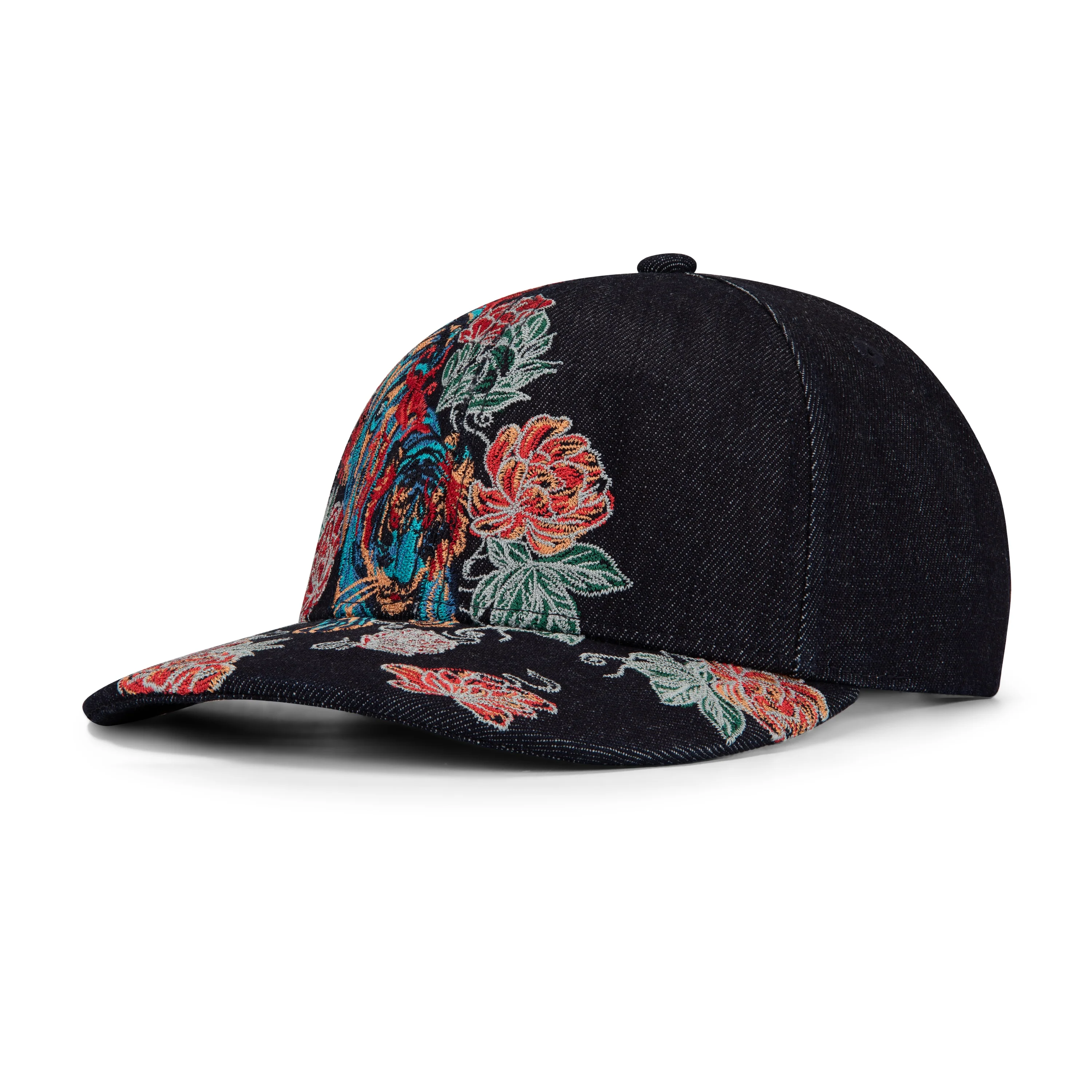 "lotus v2" indigo raw denim cap - Image 2