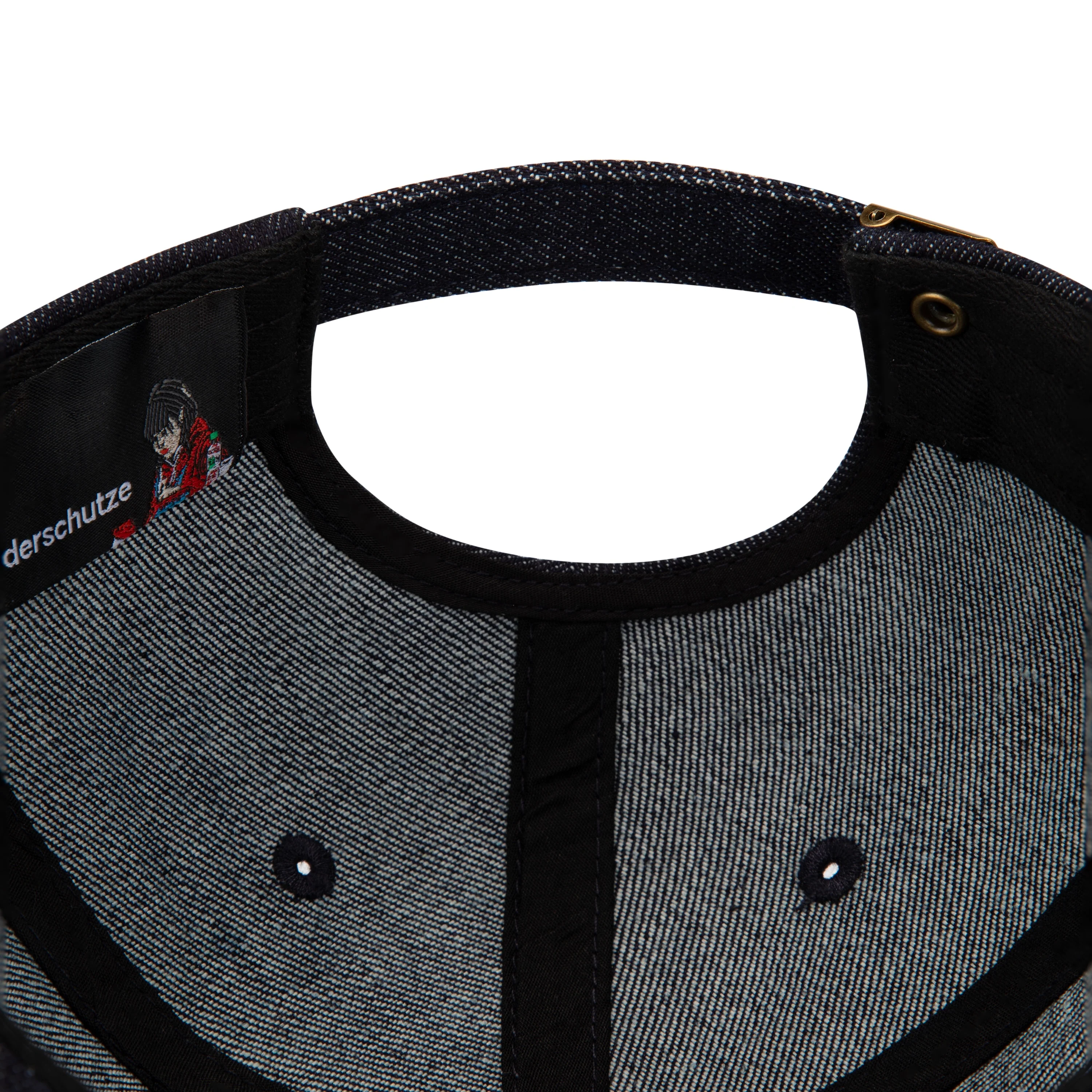 "lotus v2" indigo raw denim cap - Image 5