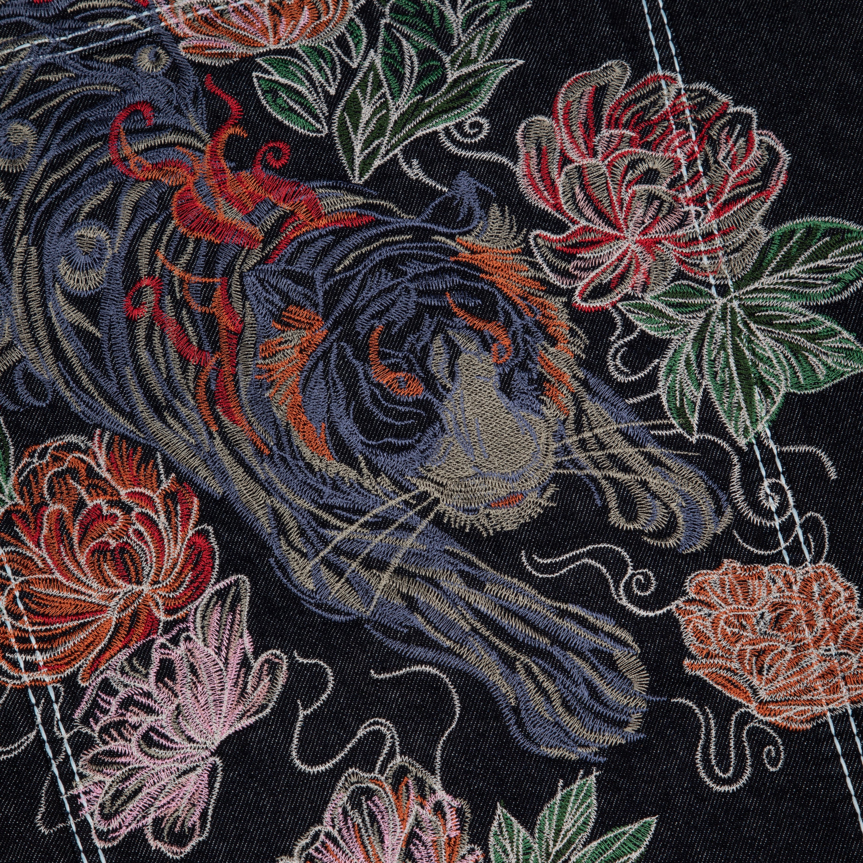 "lotus v2" indigo raw denim Jacket - Image 10