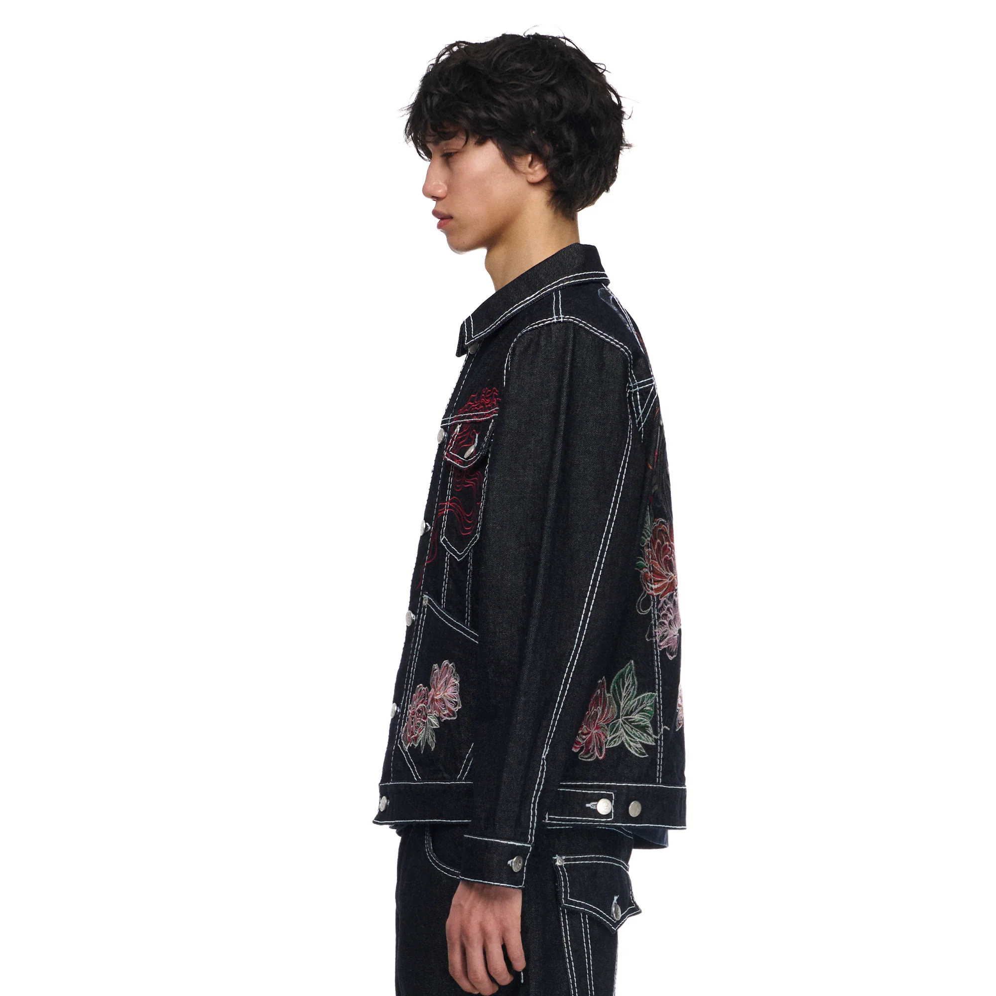 "lotus v2" indigo raw denim Jacket - Image 12