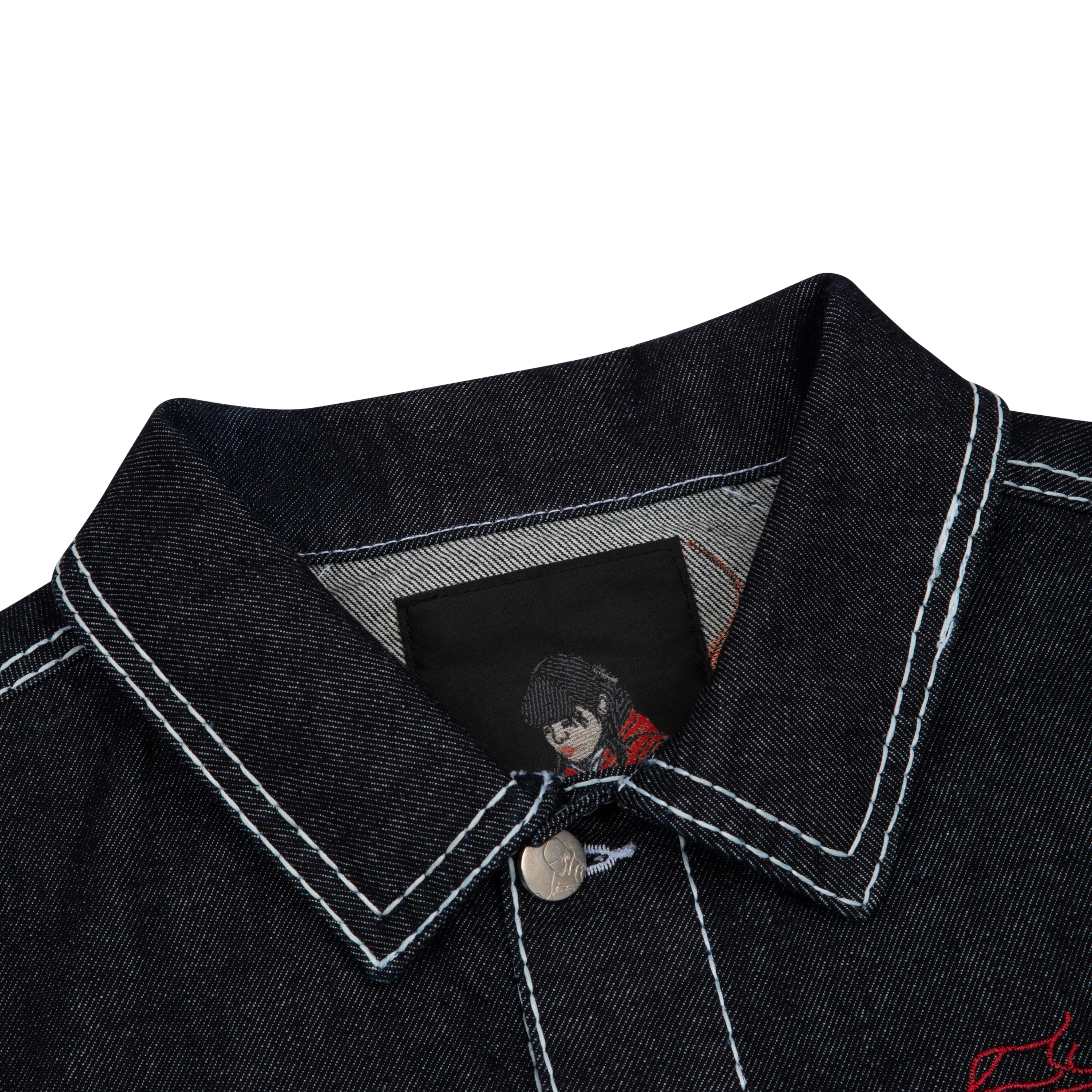 "lotus v2" indigo raw denim Jacket - Image 3
