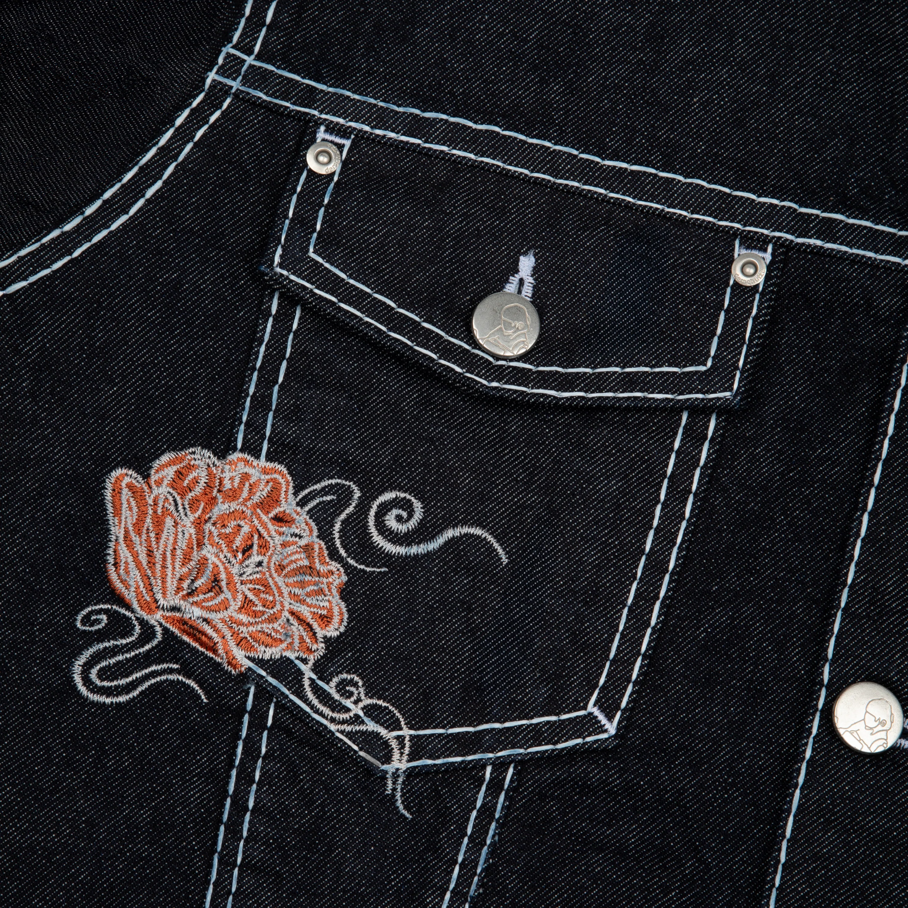 "lotus v2" indigo raw denim Jacket - Image 4