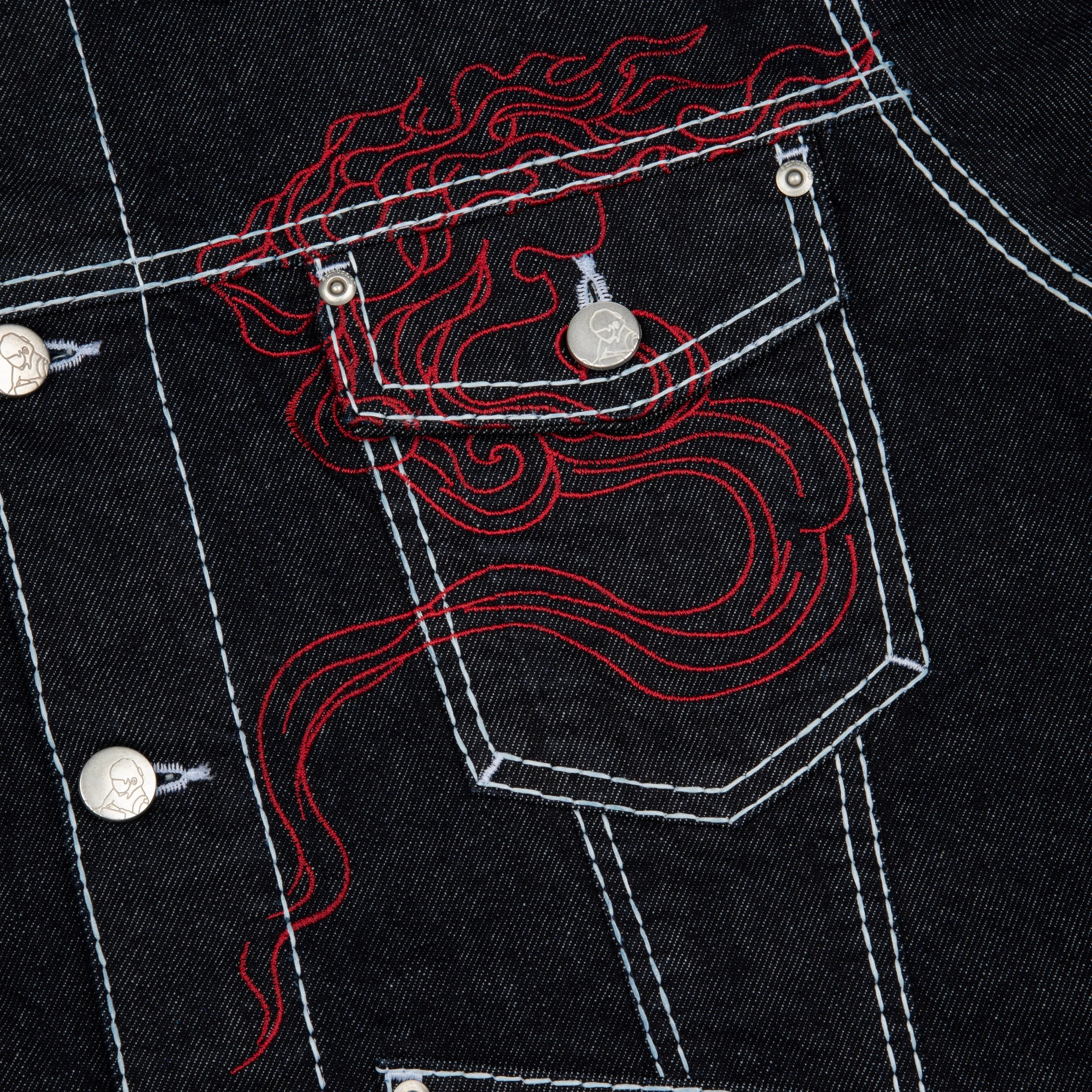 "lotus v2" indigo raw denim Jacket - Image 5