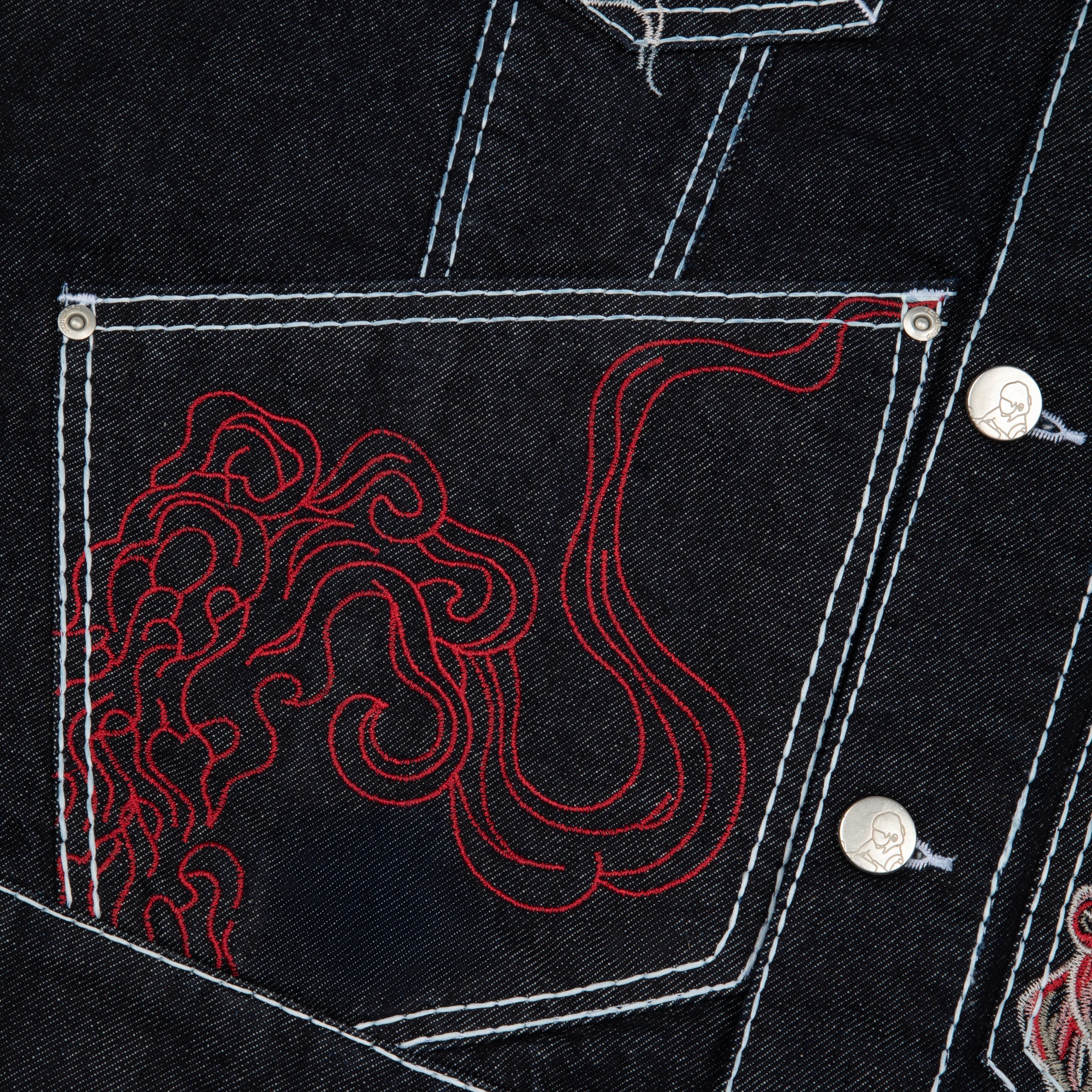 "lotus v2" indigo raw denim Jacket - Image 6