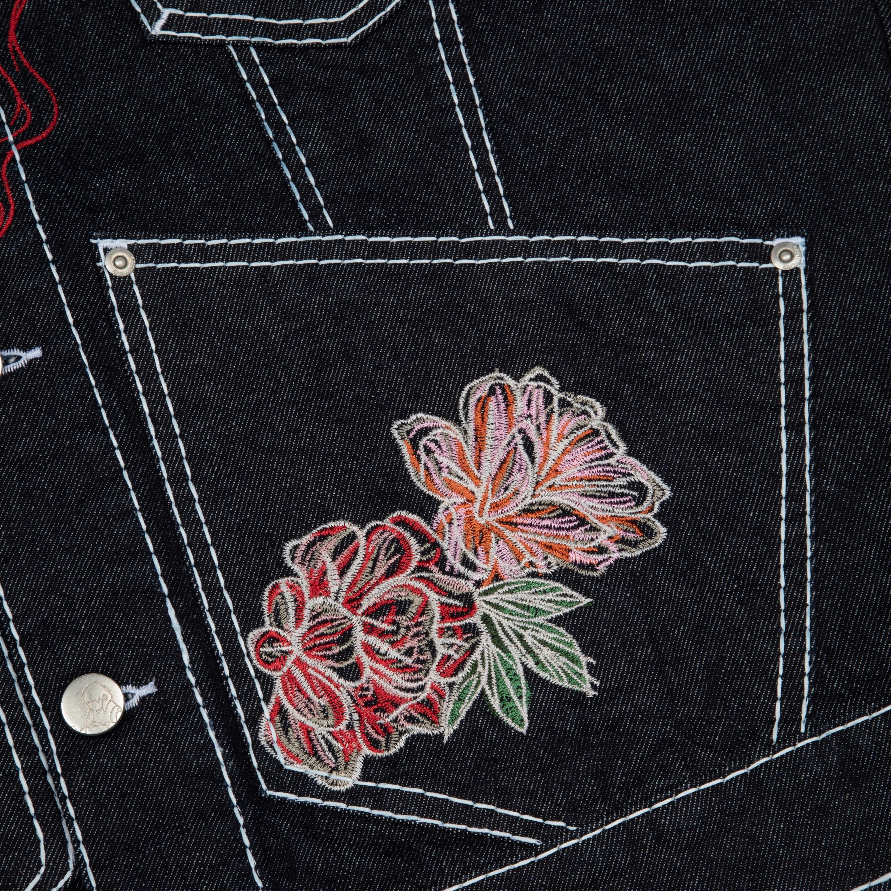 "lotus v2" indigo raw denim Jacket - Image 7