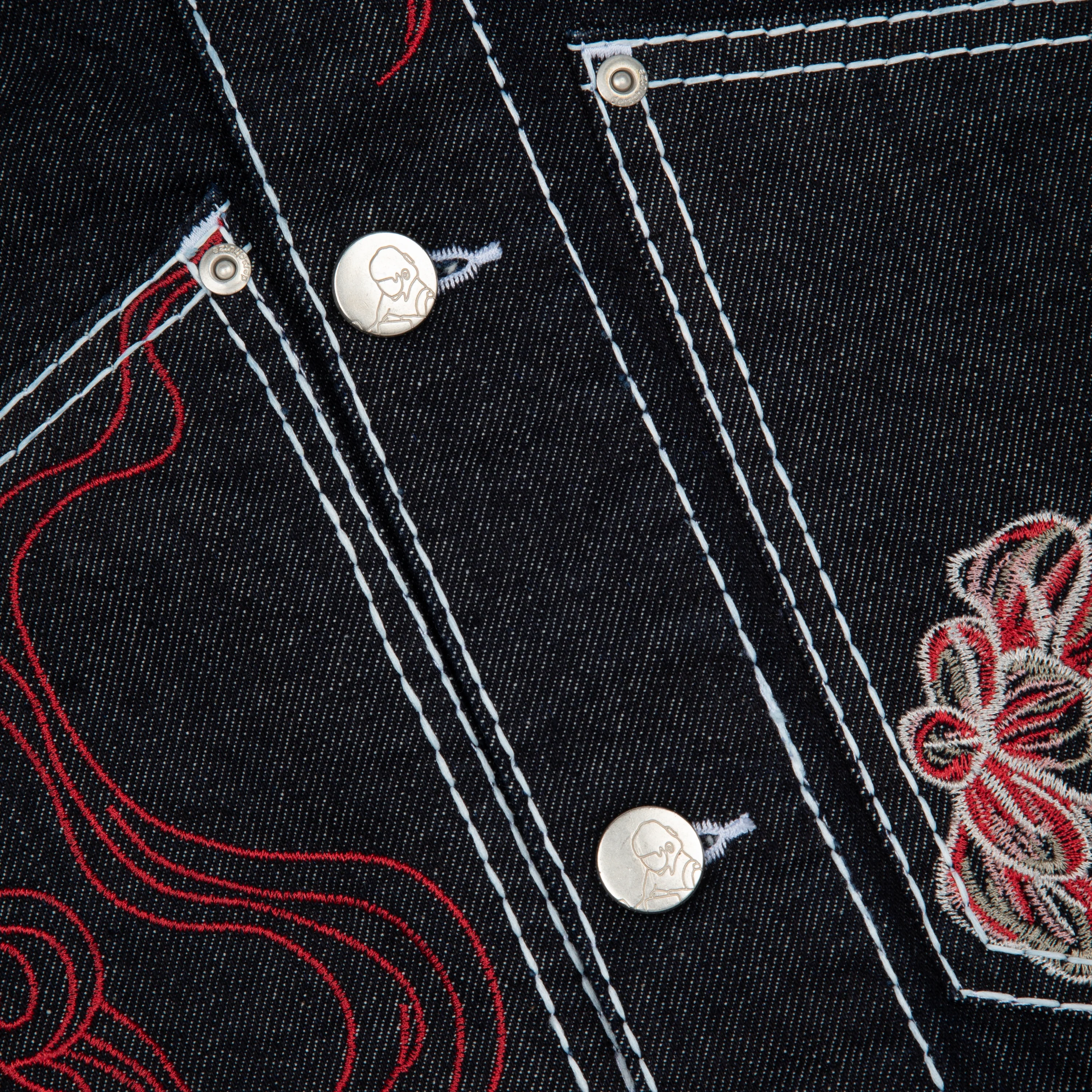 "lotus v2" indigo raw denim Jacket - Image 8
