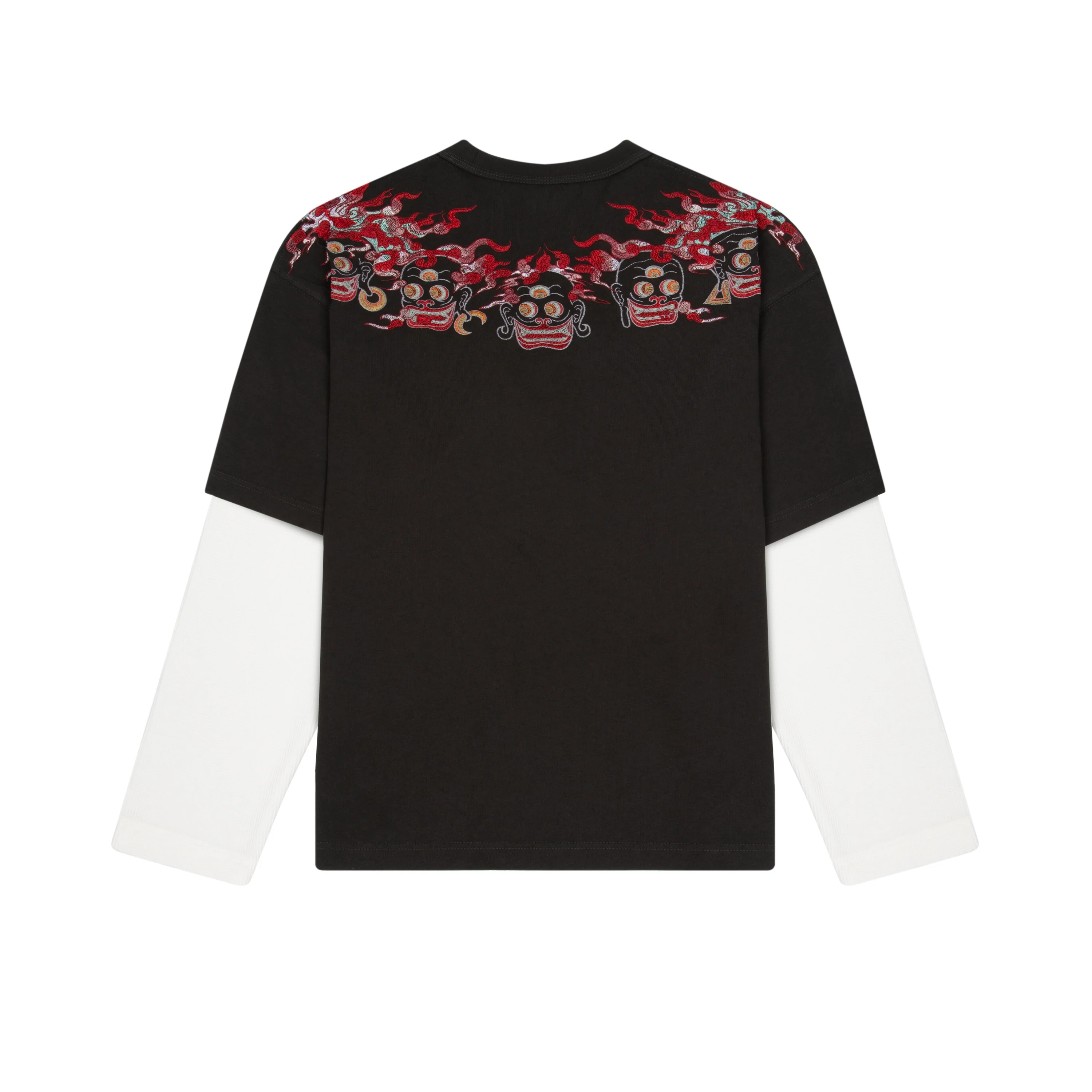 "lotus v2" layered Longsleeve anthracite