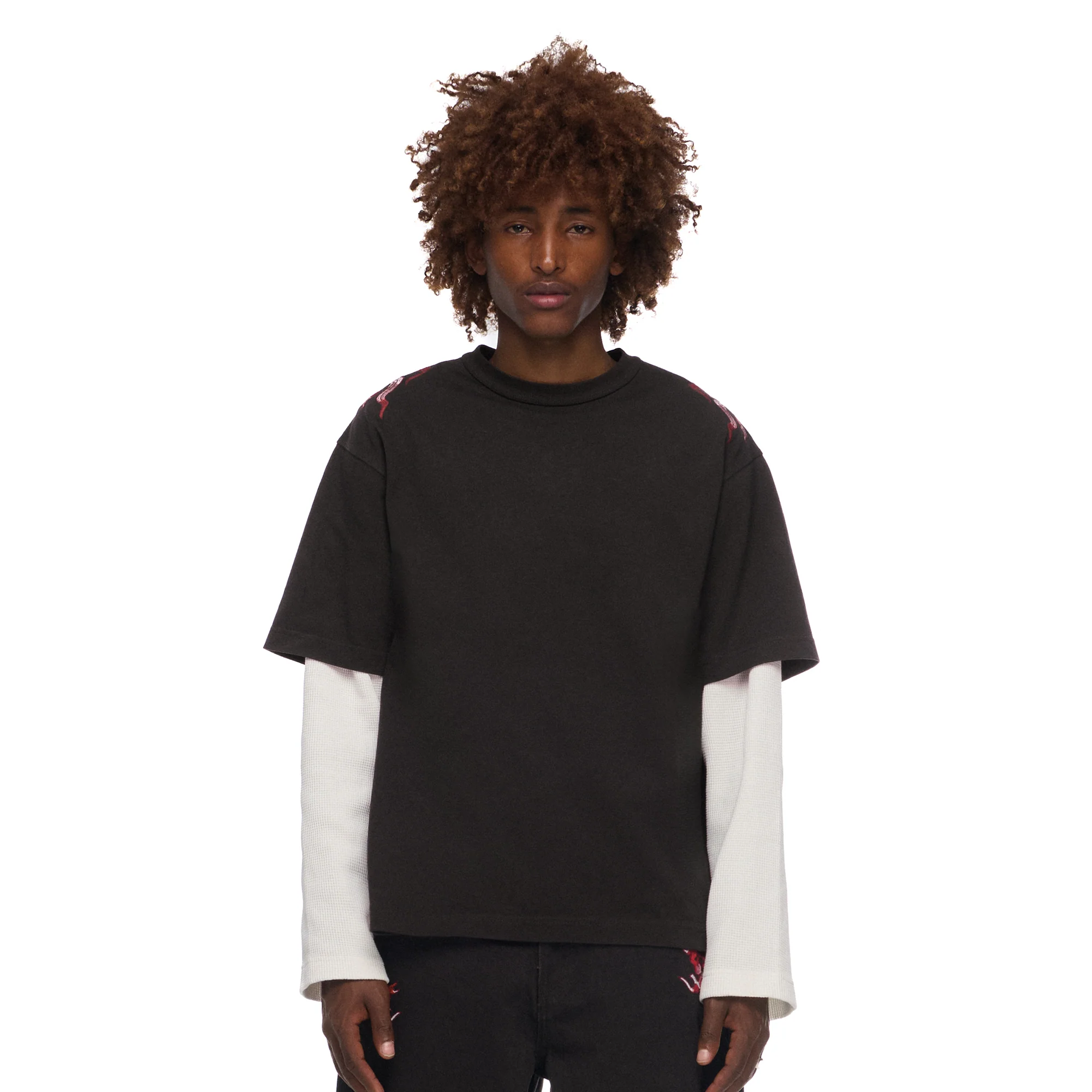 "lotus v2" layered Longsleeve anthracite - Image 7