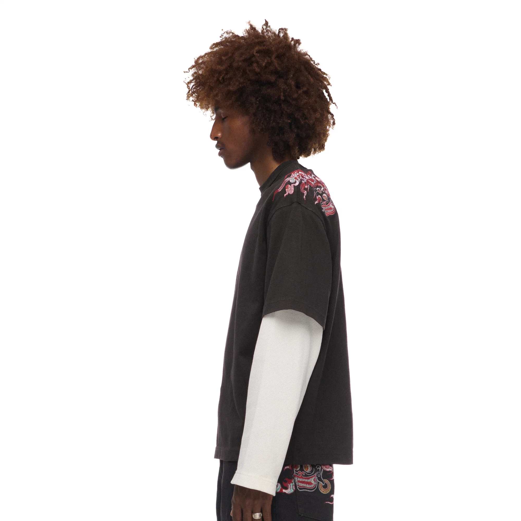 "lotus v2" layered Longsleeve anthracite - Image 8