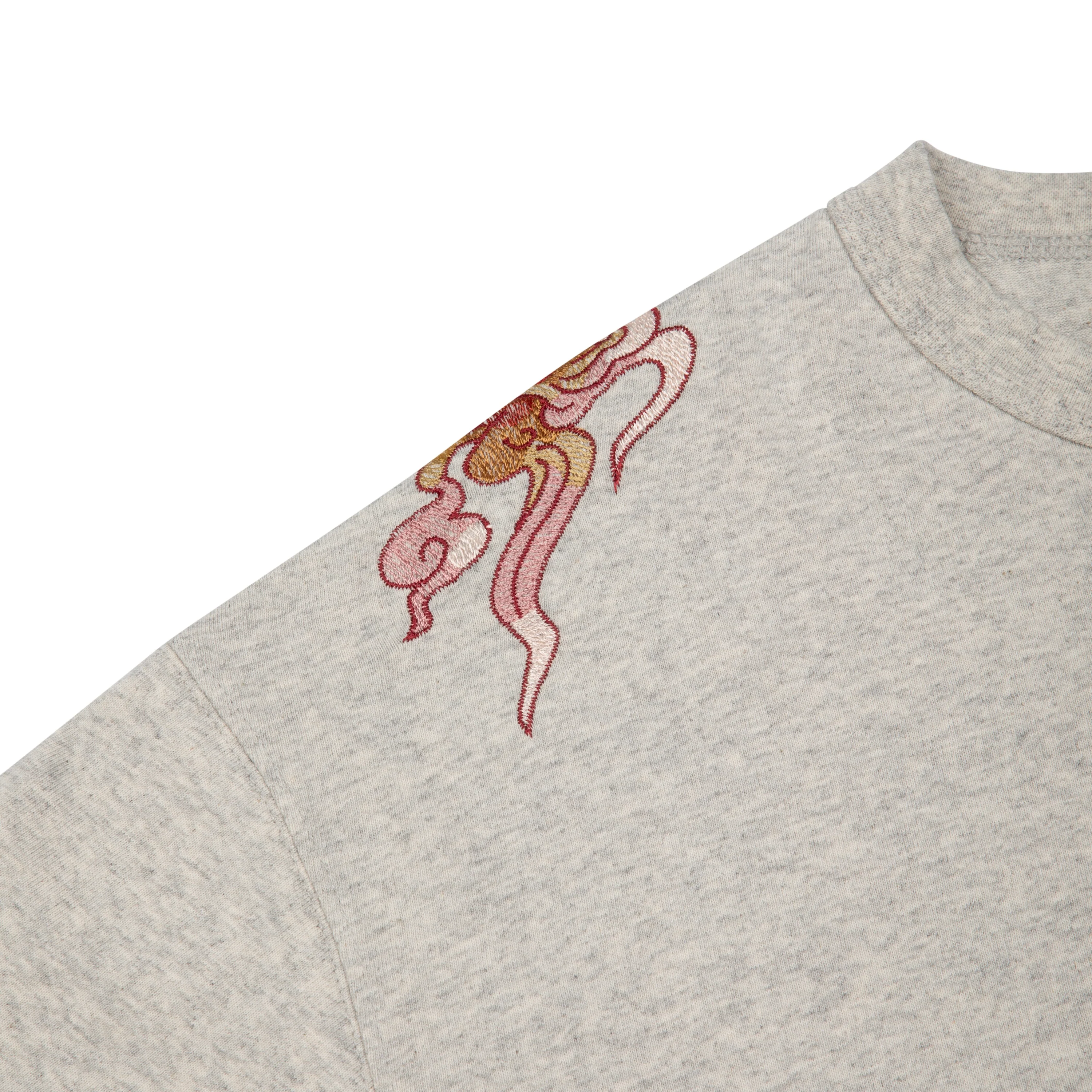 "lotus v2" layered Longsleeve grey melange - Image 4