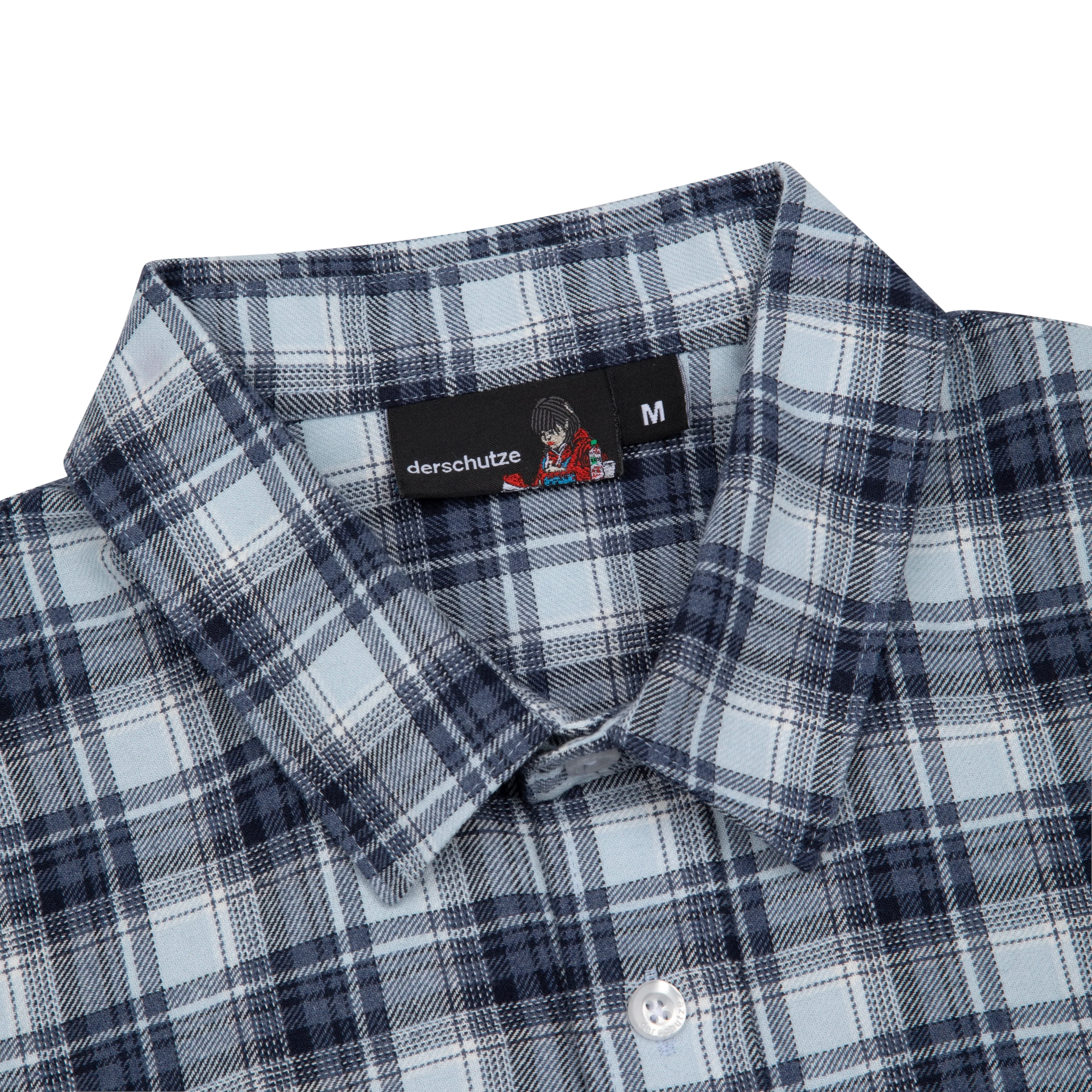 "lotus v2" layered Shirt plaid blue - Image 3
