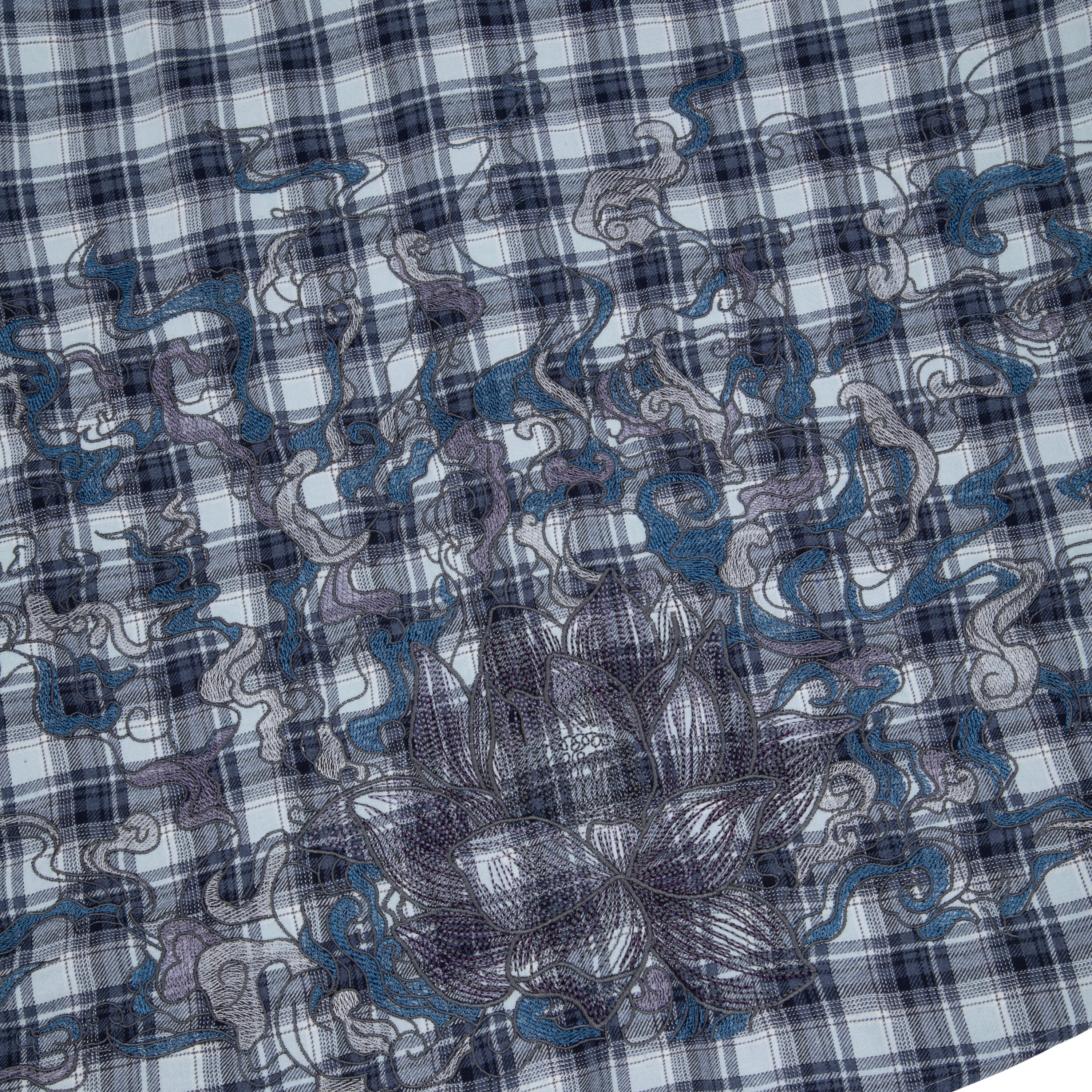 "lotus v2" layered Shirt plaid blue - Image 6