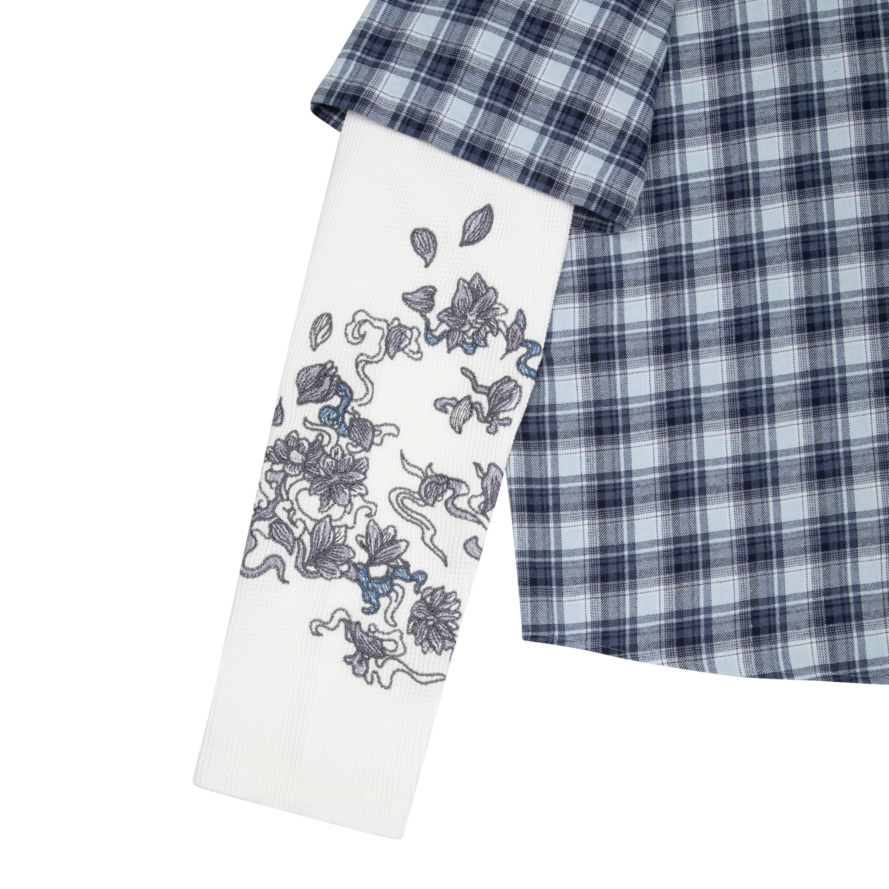 "lotus v2" layered Shirt plaid blue - Image 7