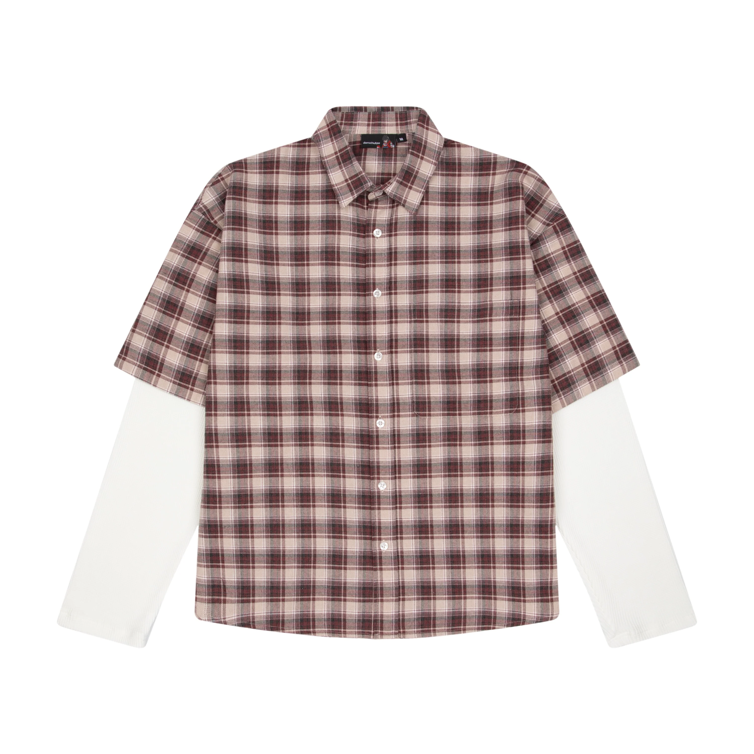 "lotus v2" layered Shirt plaid brown - Image 2