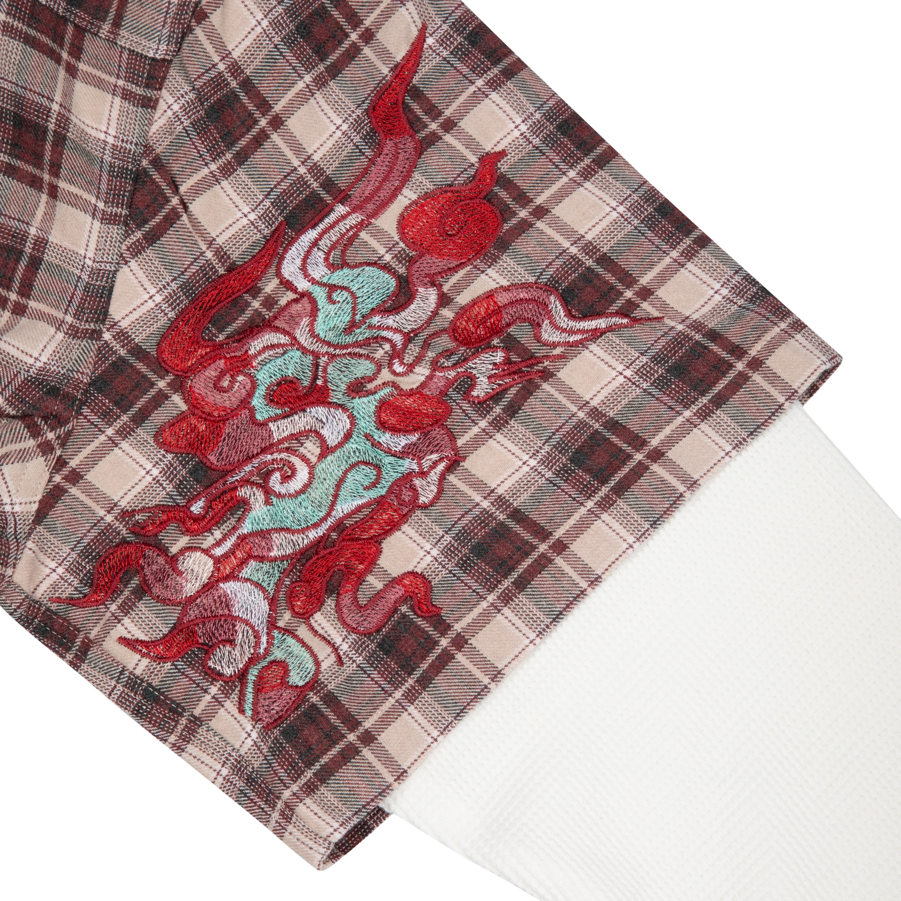 "lotus v2" layered Shirt plaid brown - Image 7