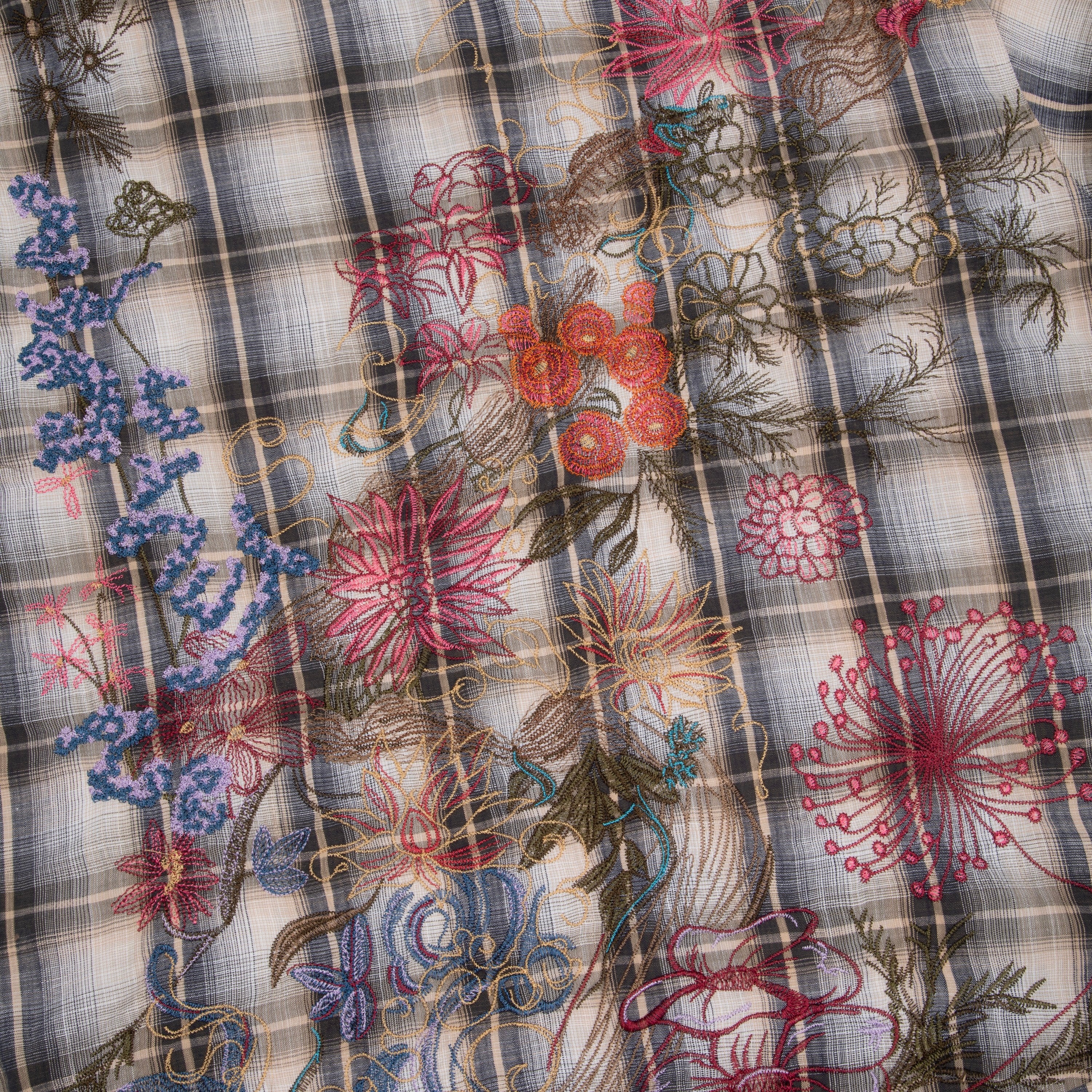 "lotus v2" layered Shirt plaid cream - Image 6