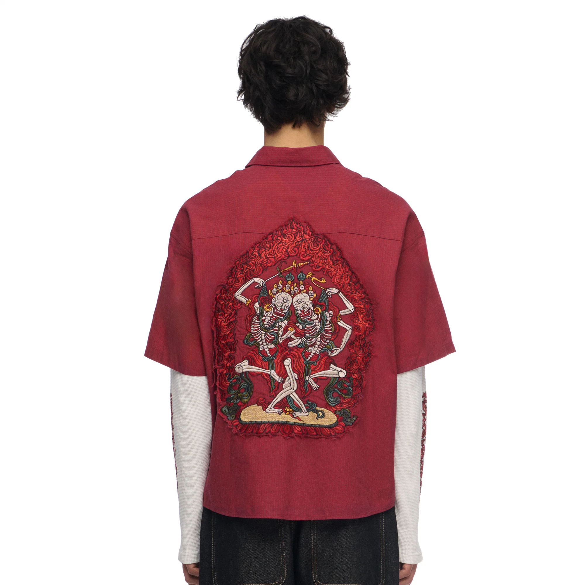 "lotus v2" layered Shirt plaid red - Image 10