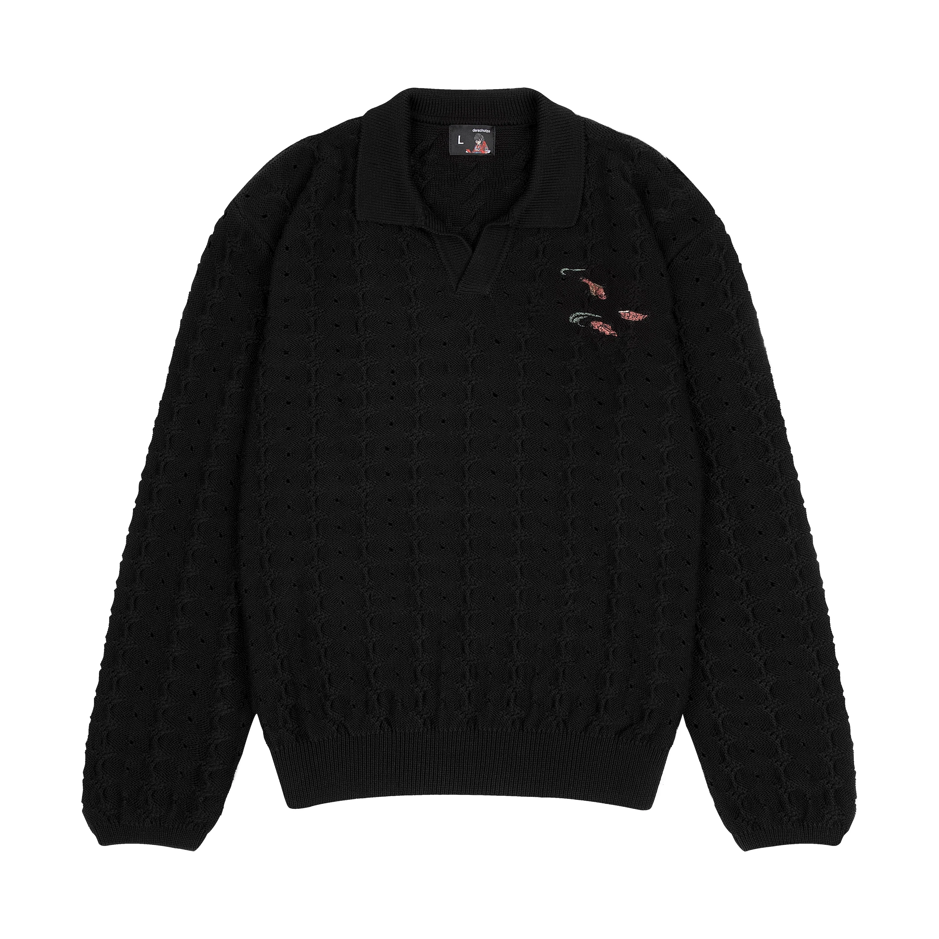 "lotus v2" longsleeve Knit black - Image 2