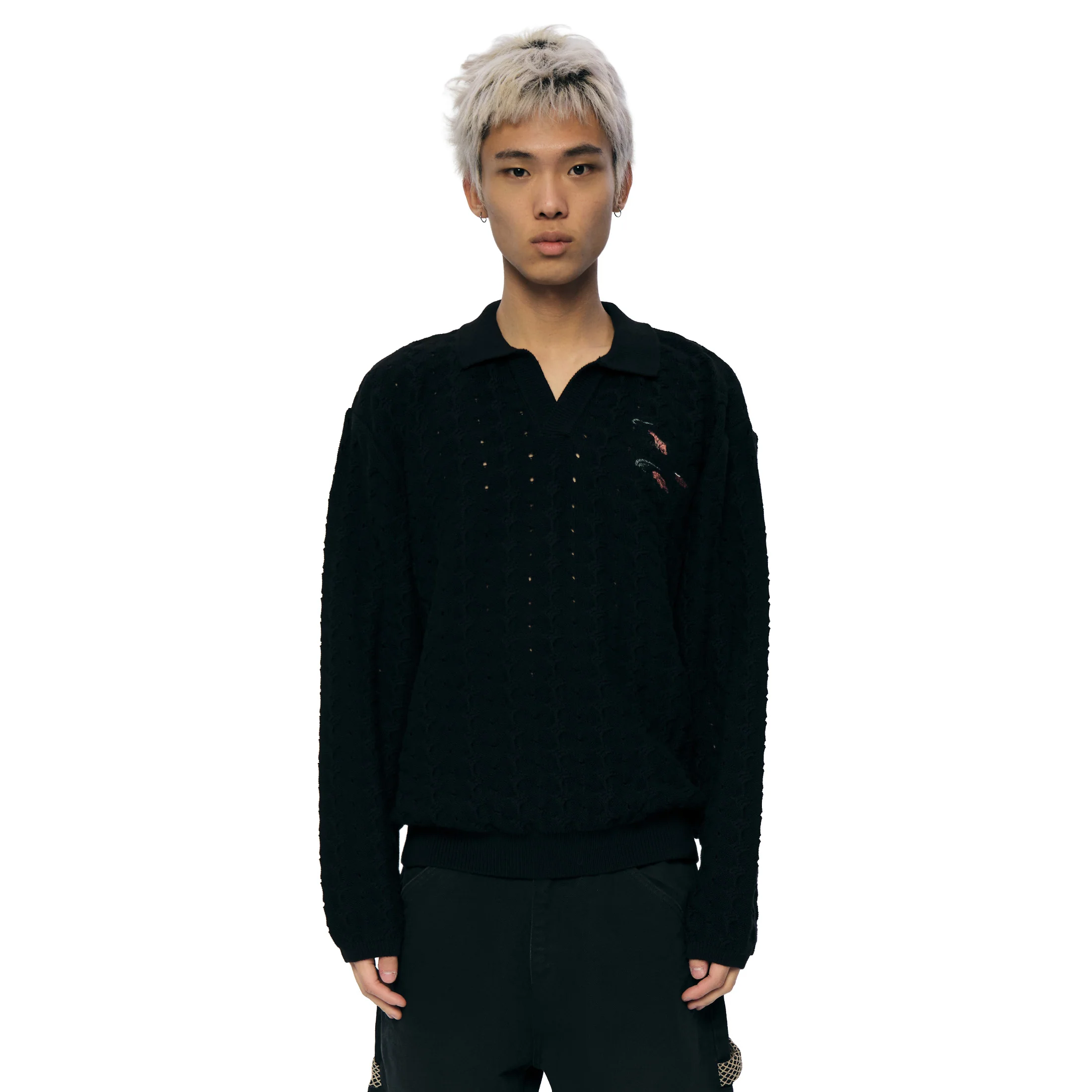 "lotus v2" longsleeve Knit black - Image 7