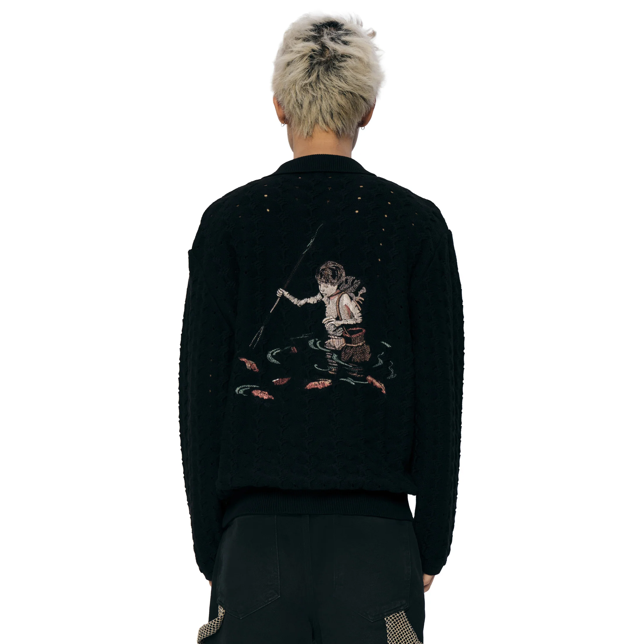"lotus v2" longsleeve Knit black - Image 8