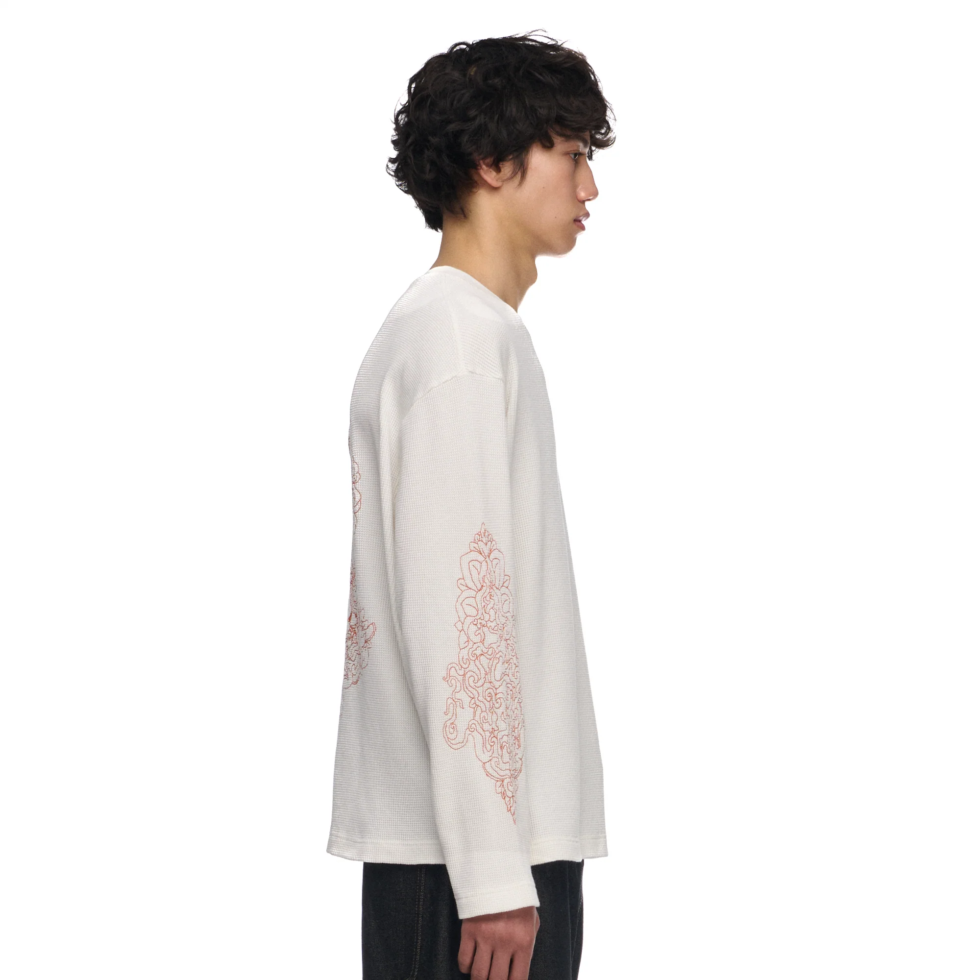 "lotus v2" waffle Longsleeve chalk - Image 10