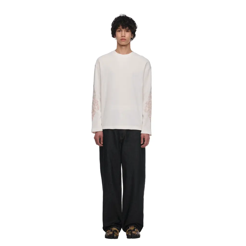 "lotus v2" waffle Longsleeve chalk - Image 11