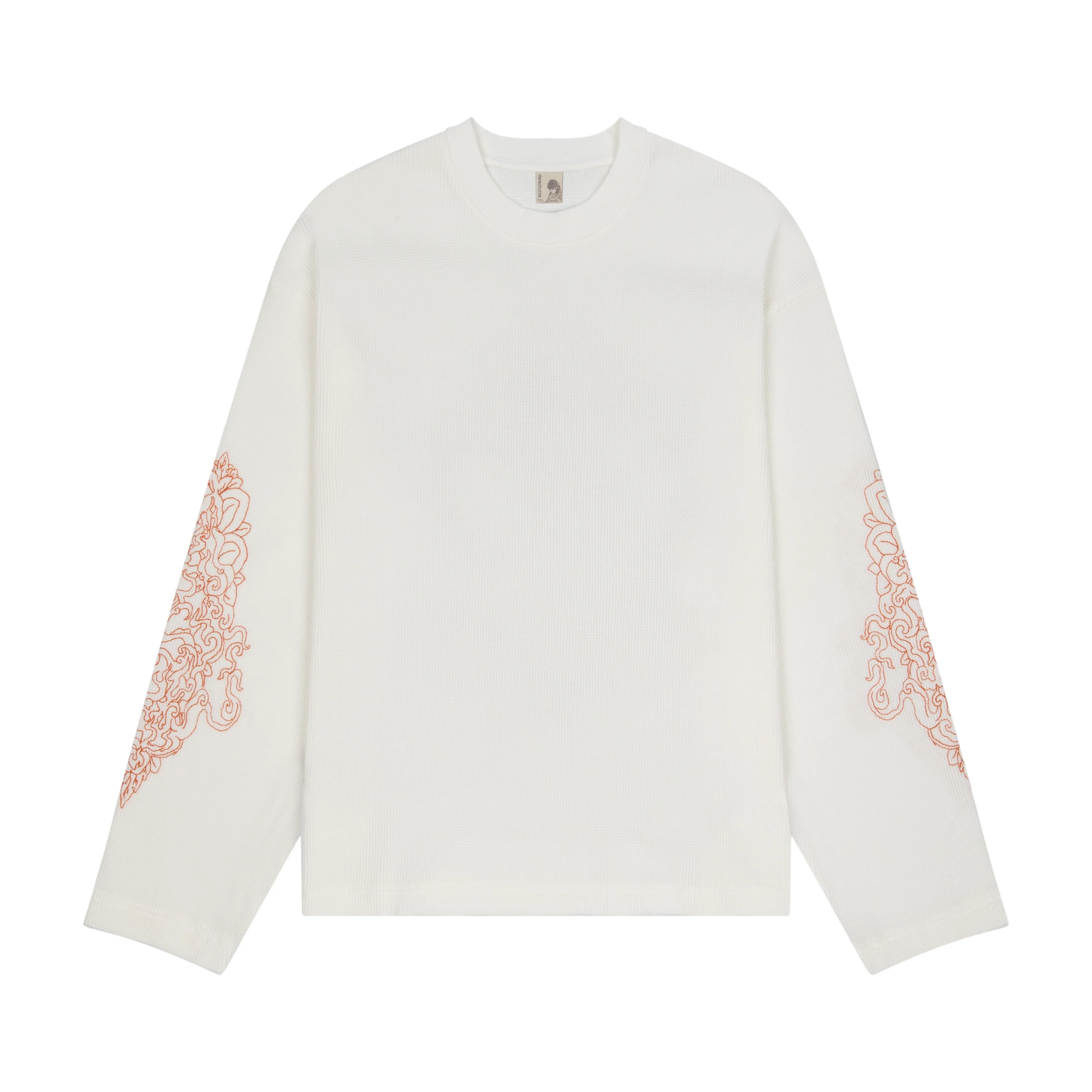 "lotus v2" waffle Longsleeve chalk - Image 2