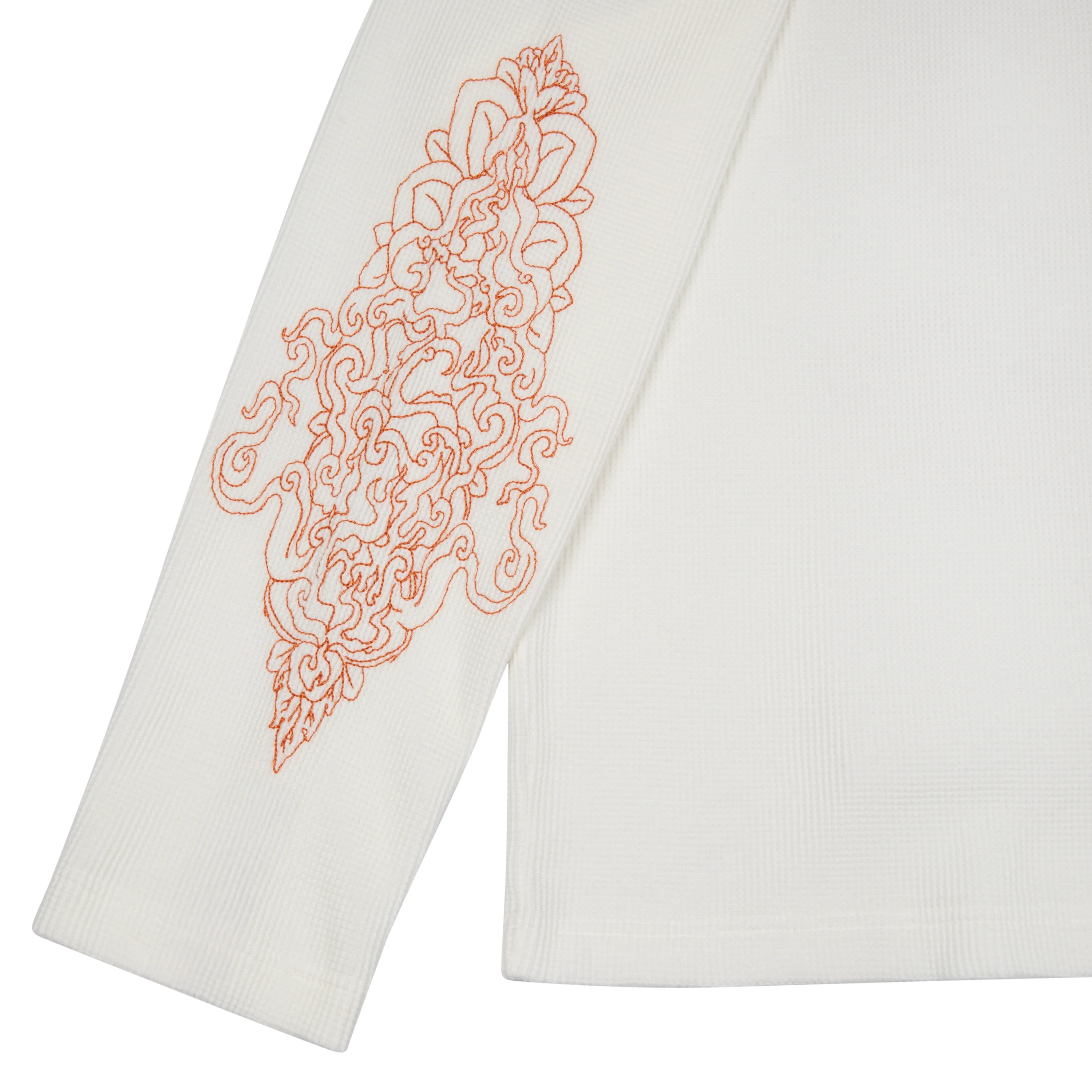 "lotus v2" waffle Longsleeve chalk - Image 4