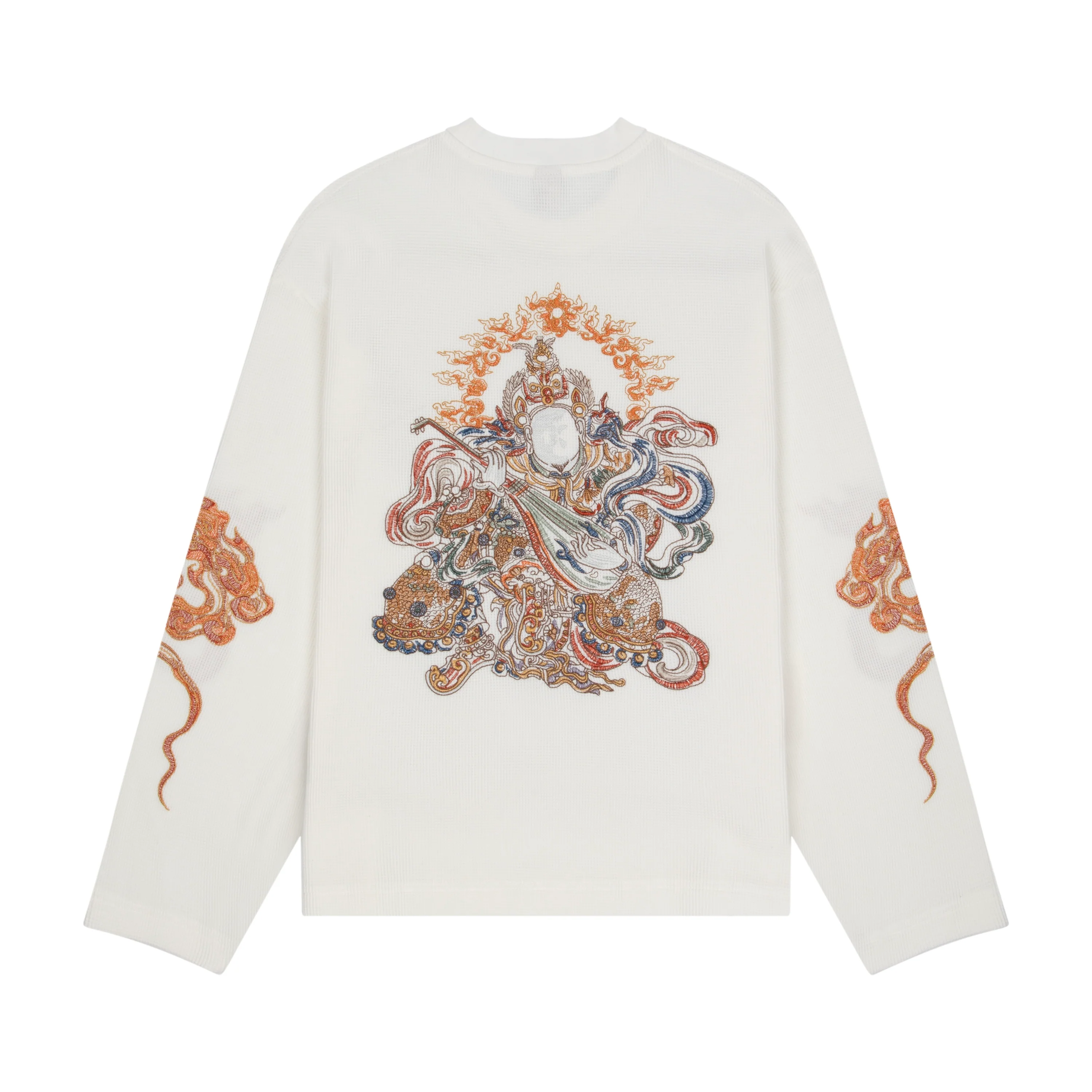 "lotus v2" waffle Longsleeve off white