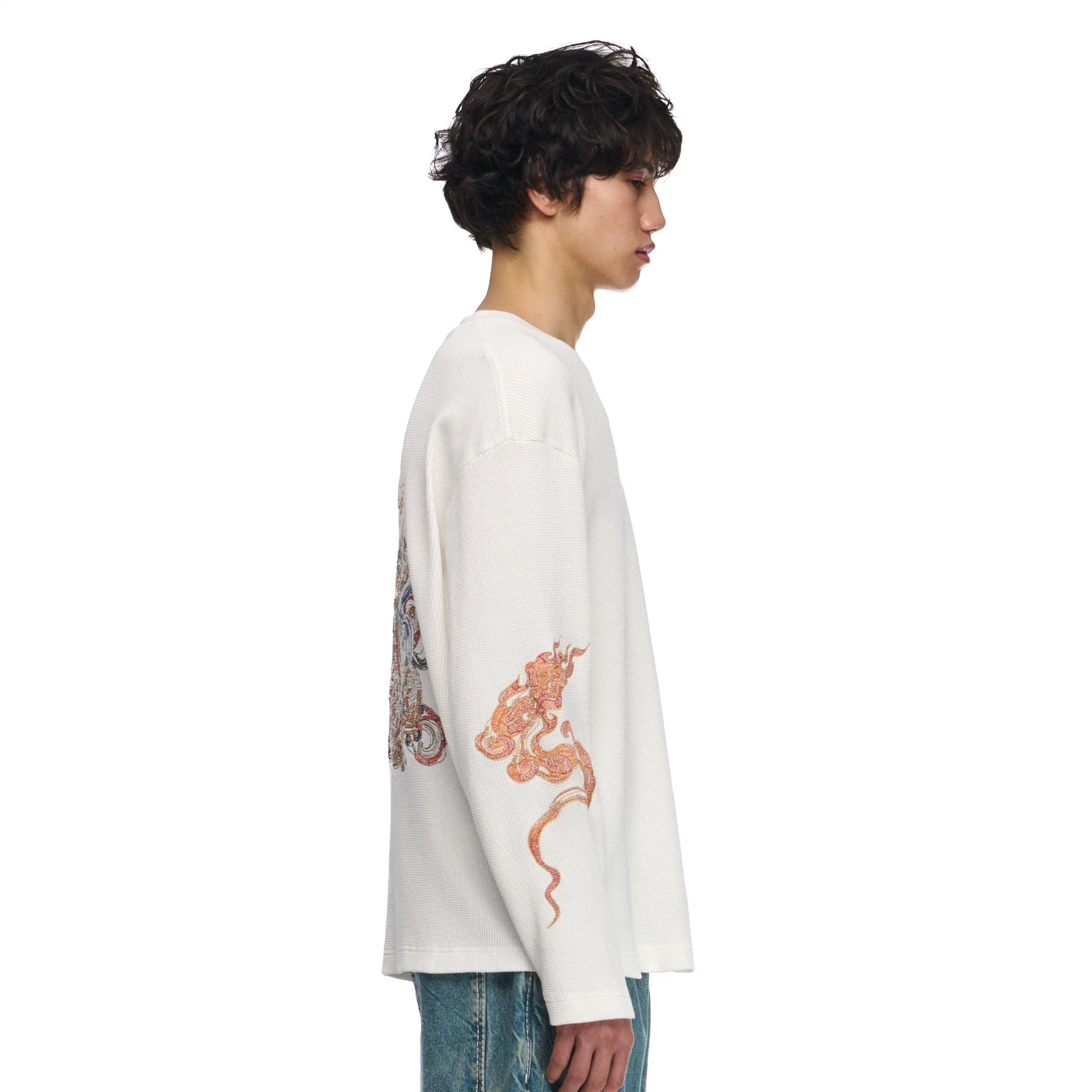 "lotus v2" waffle Longsleeve off white - Image 10