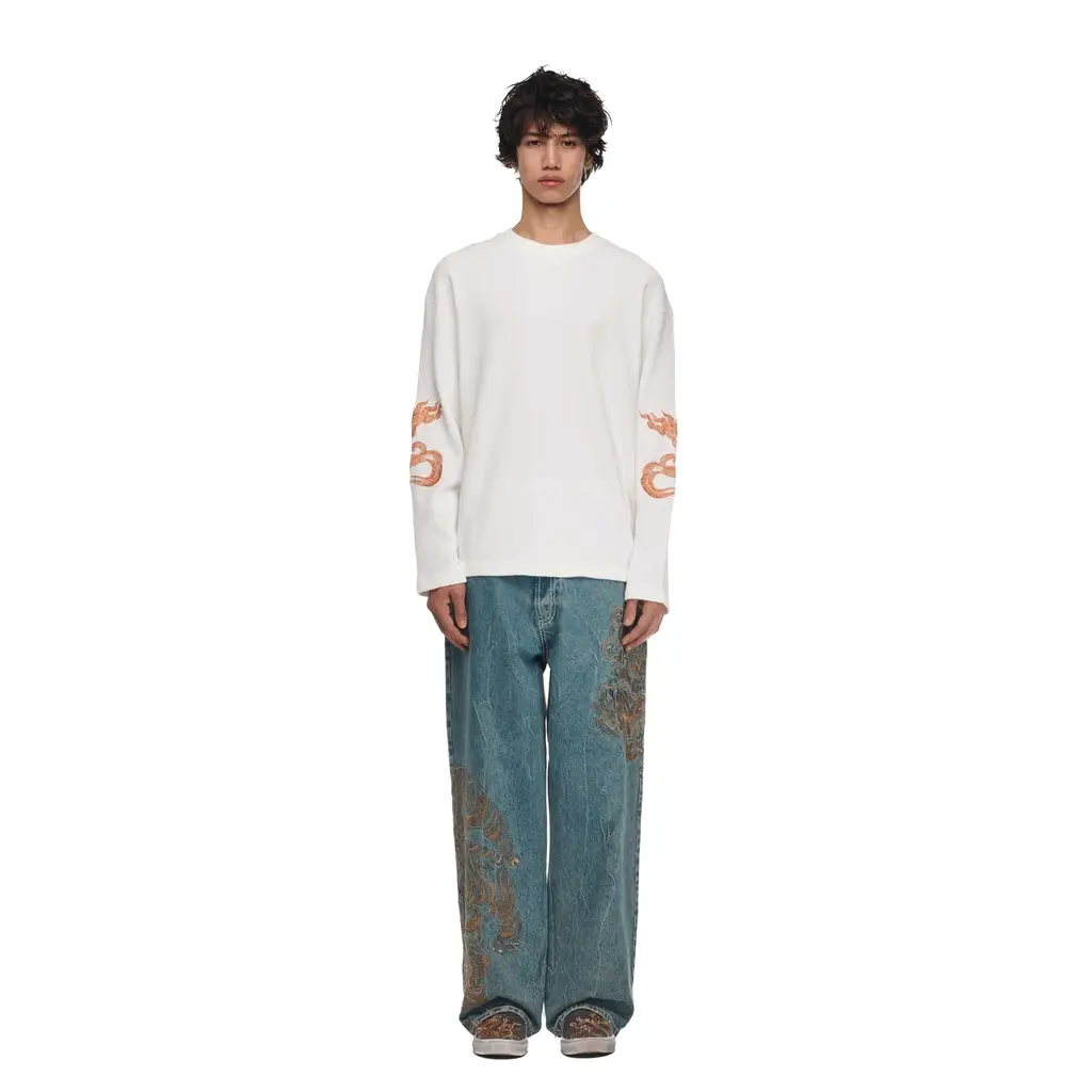 "lotus v2" waffle Longsleeve off white - Image 11