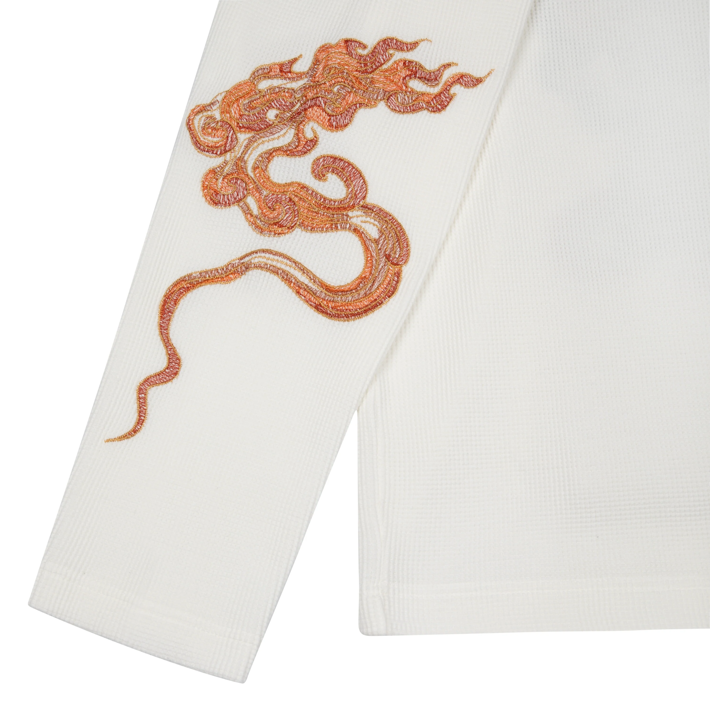"lotus v2" waffle Longsleeve off white - Image 4