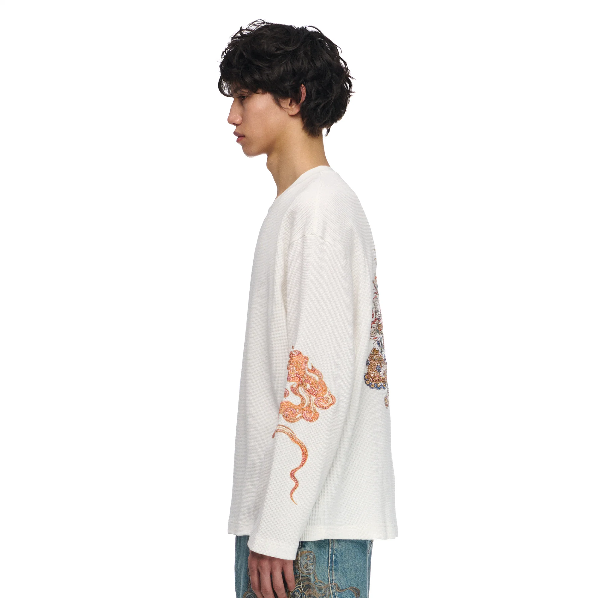 "lotus v2" waffle Longsleeve off white - Image 8