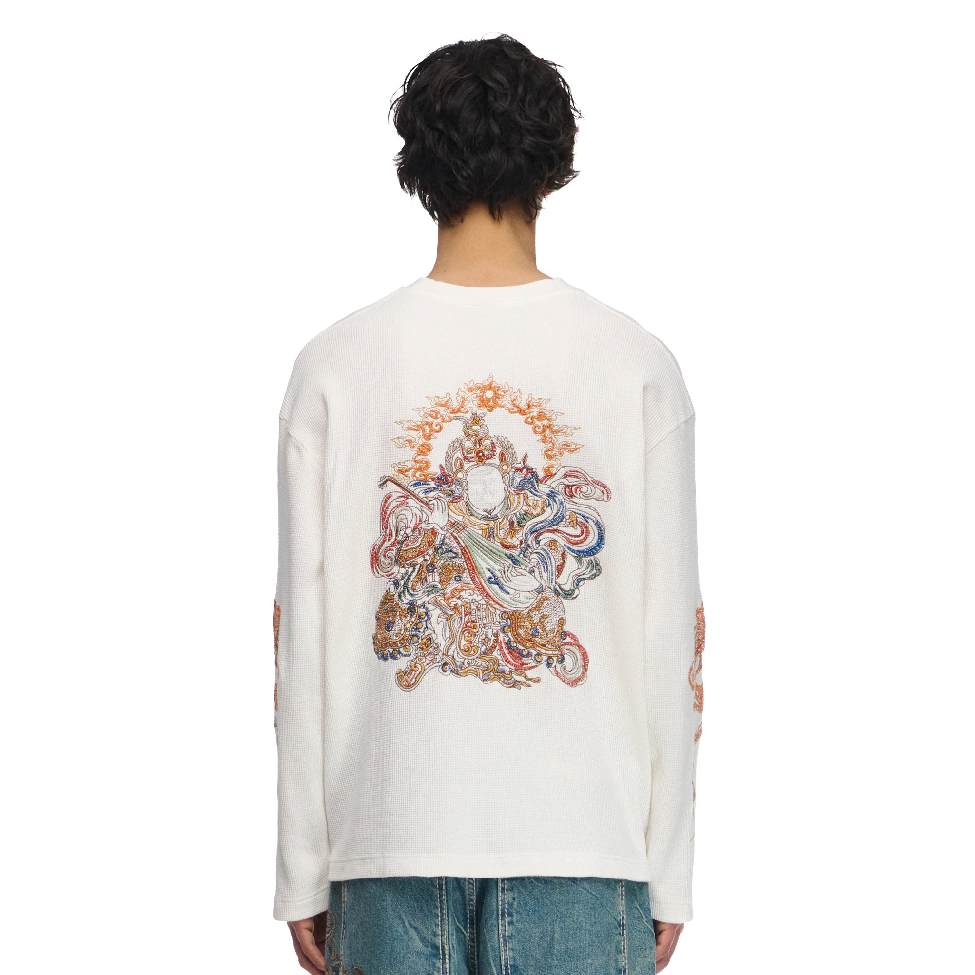 "lotus v2" waffle Longsleeve off white - Image 9