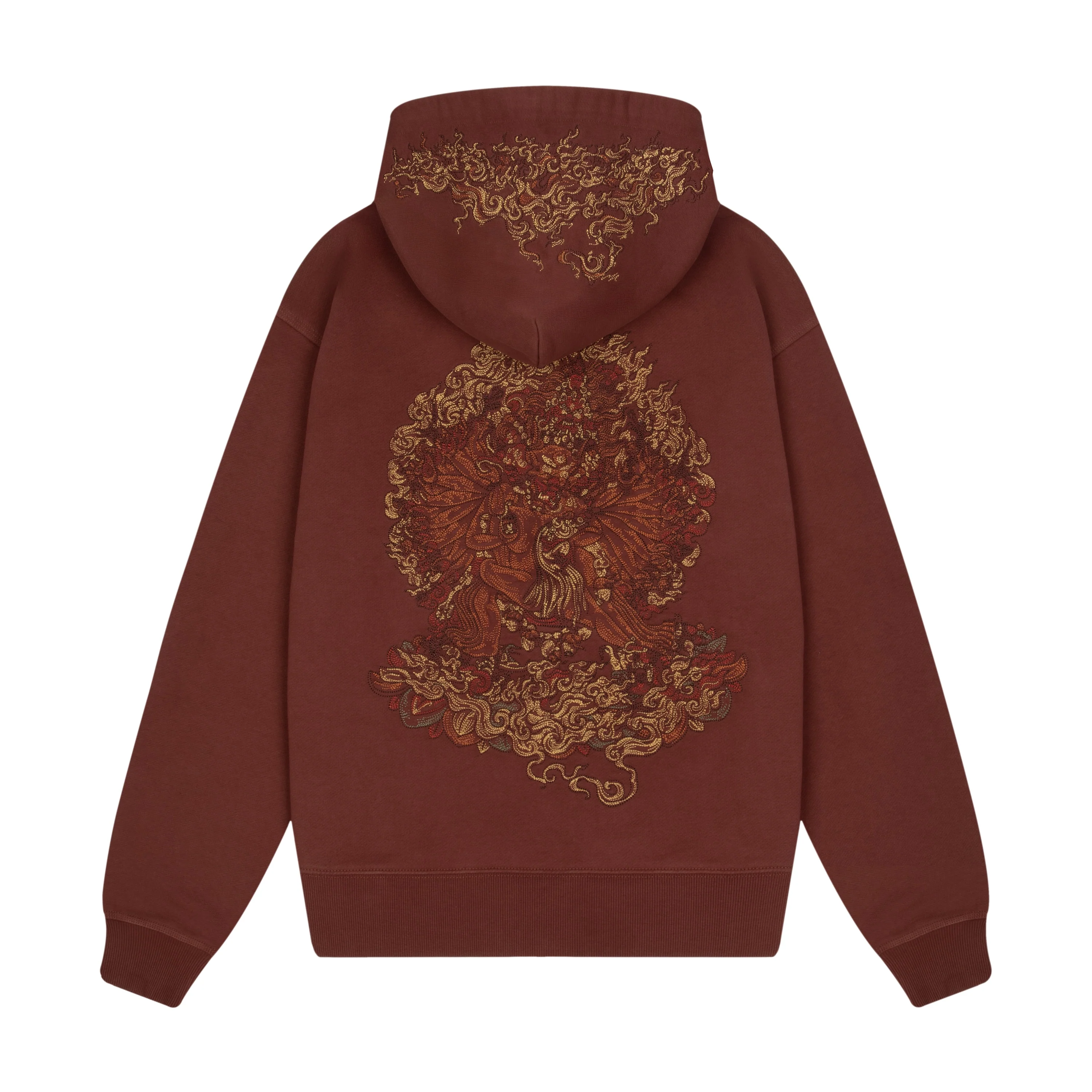 "lotus v2" Zip Up burgundy