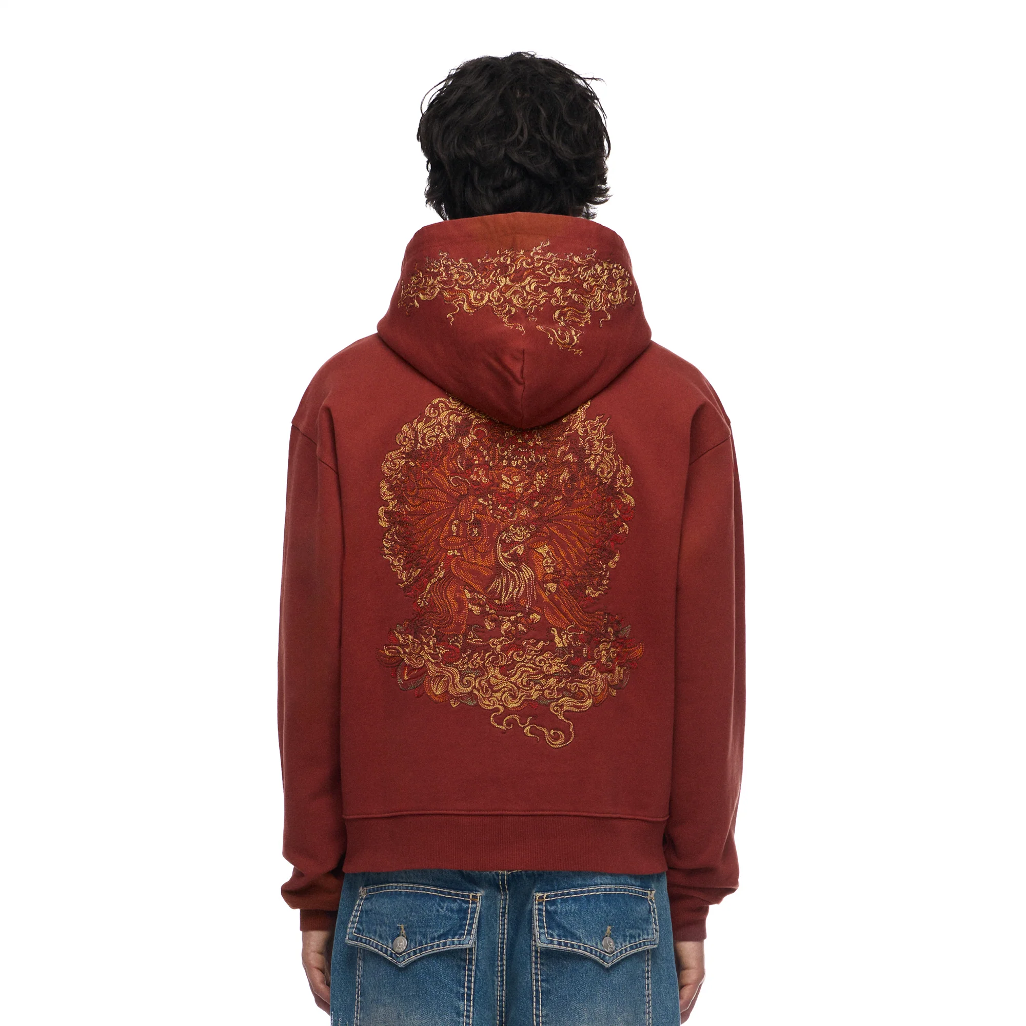 "lotus v2" Zip Up burgundy - Image 10