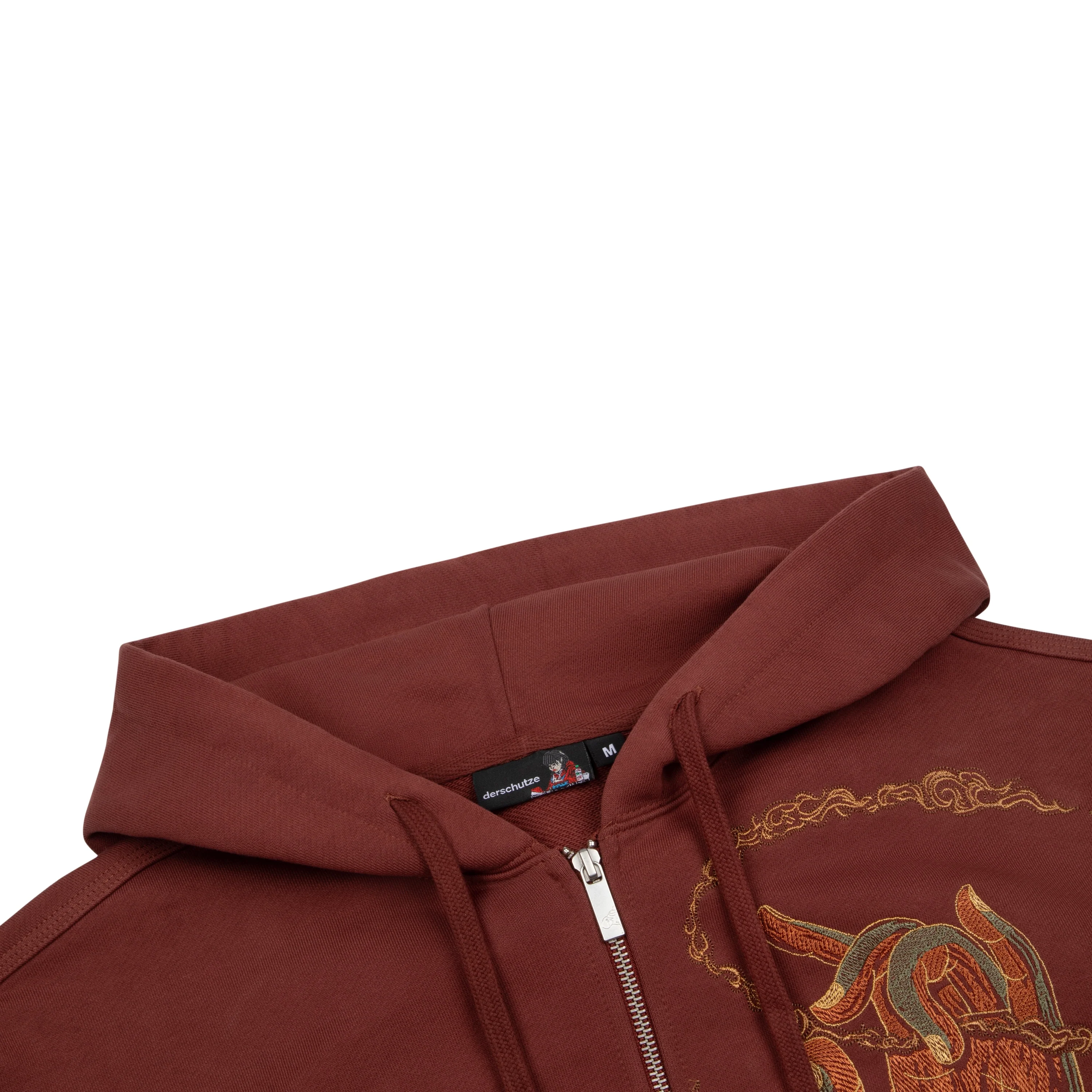 "lotus v2" Zip Up burgundy - Image 3