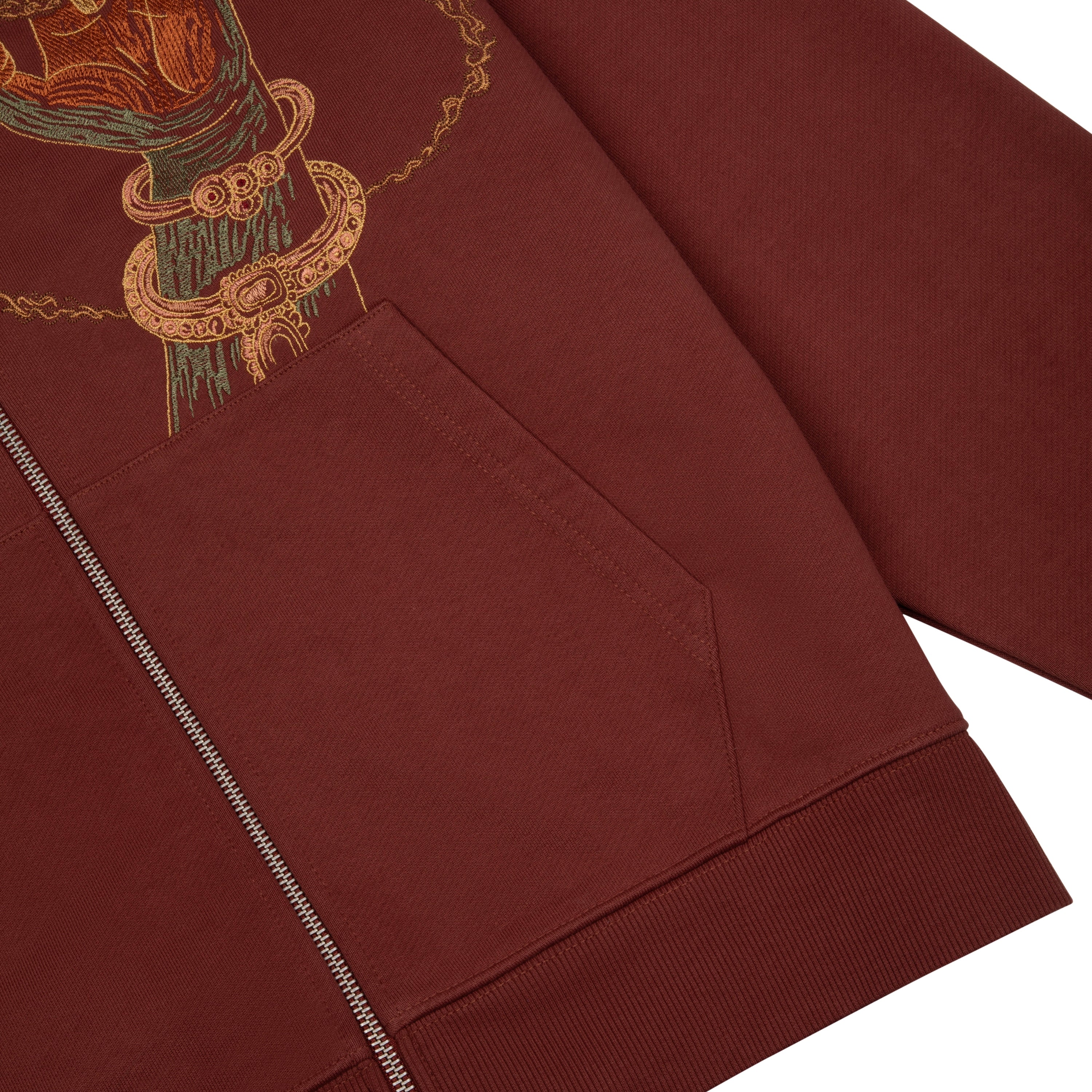 "lotus v2" Zip Up burgundy - Image 5