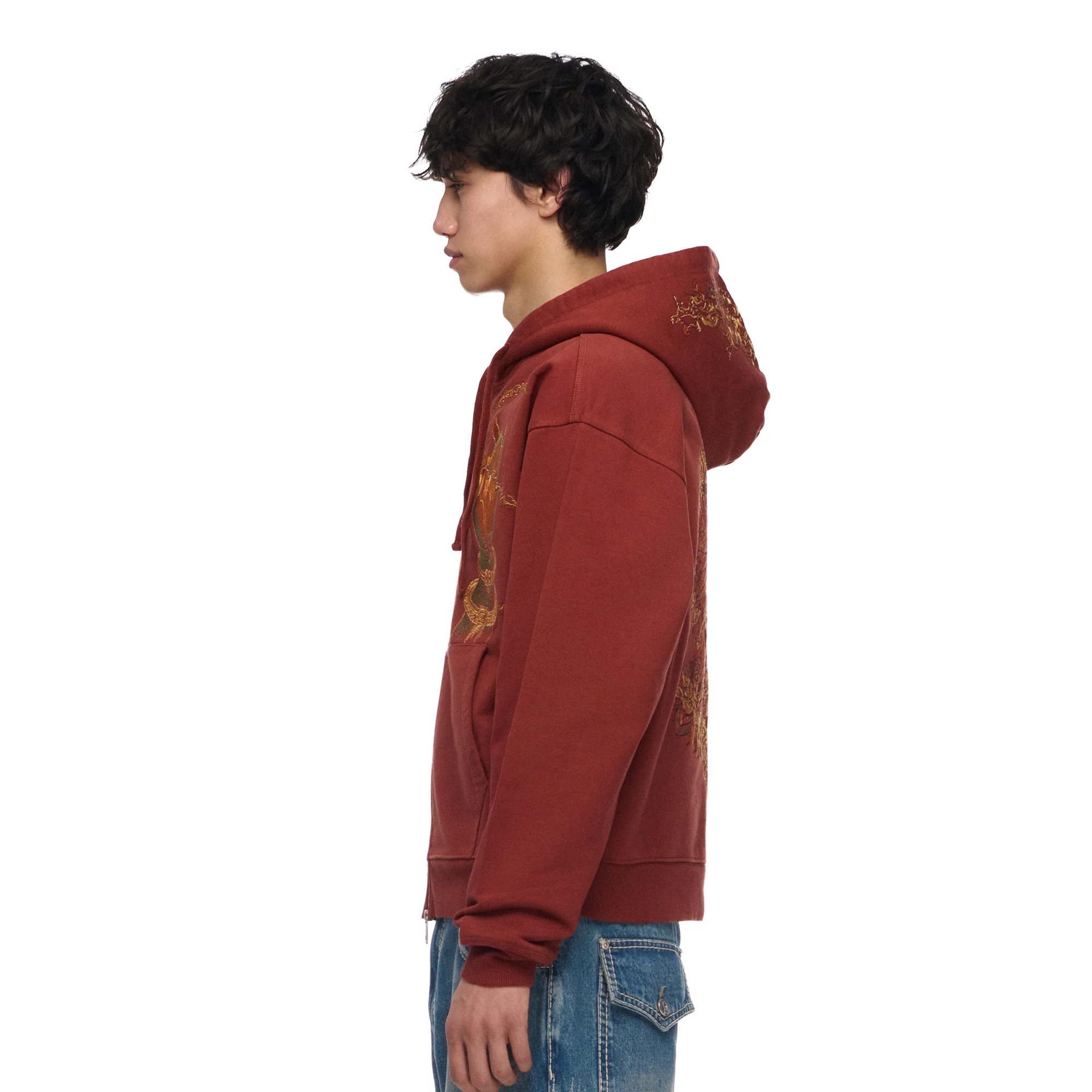 "lotus v2" Zip Up burgundy - Image 9