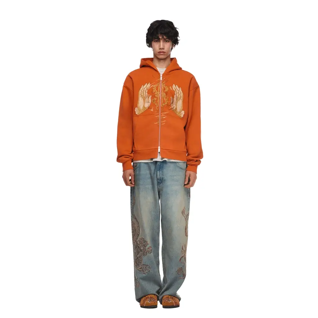 "lotus v2" Zip Up orange - Image 10