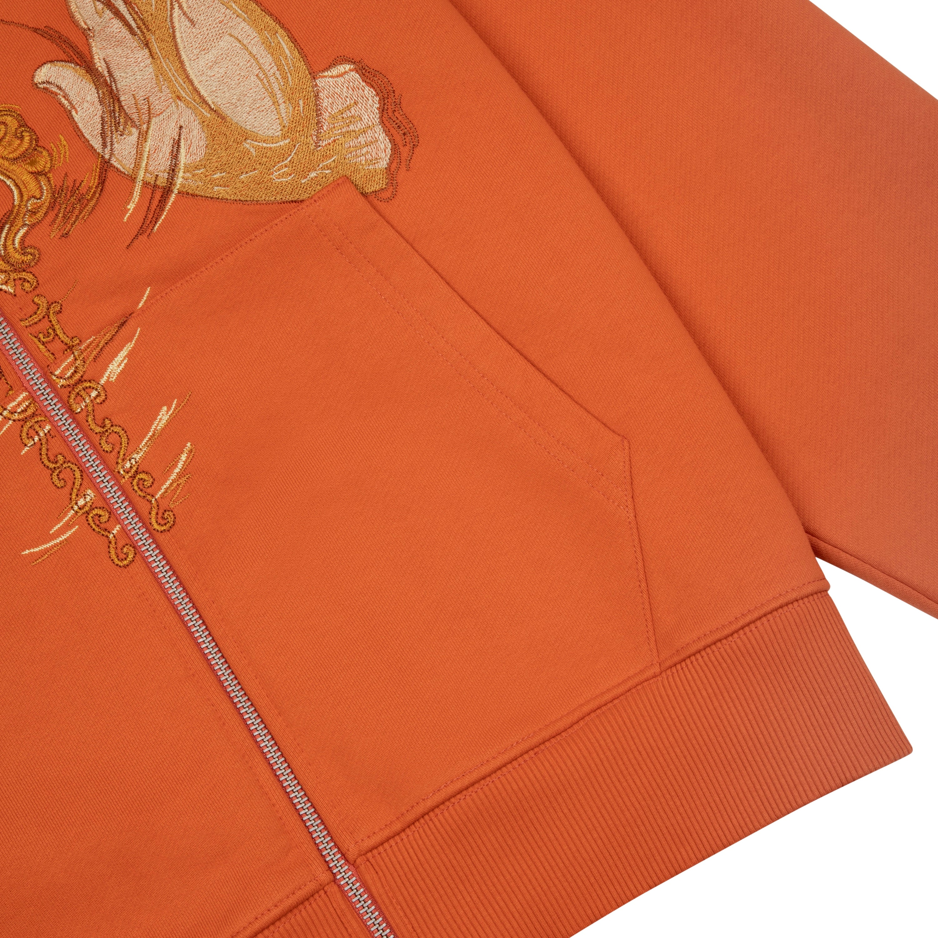 "lotus v2" Zip Up orange - Image 5
