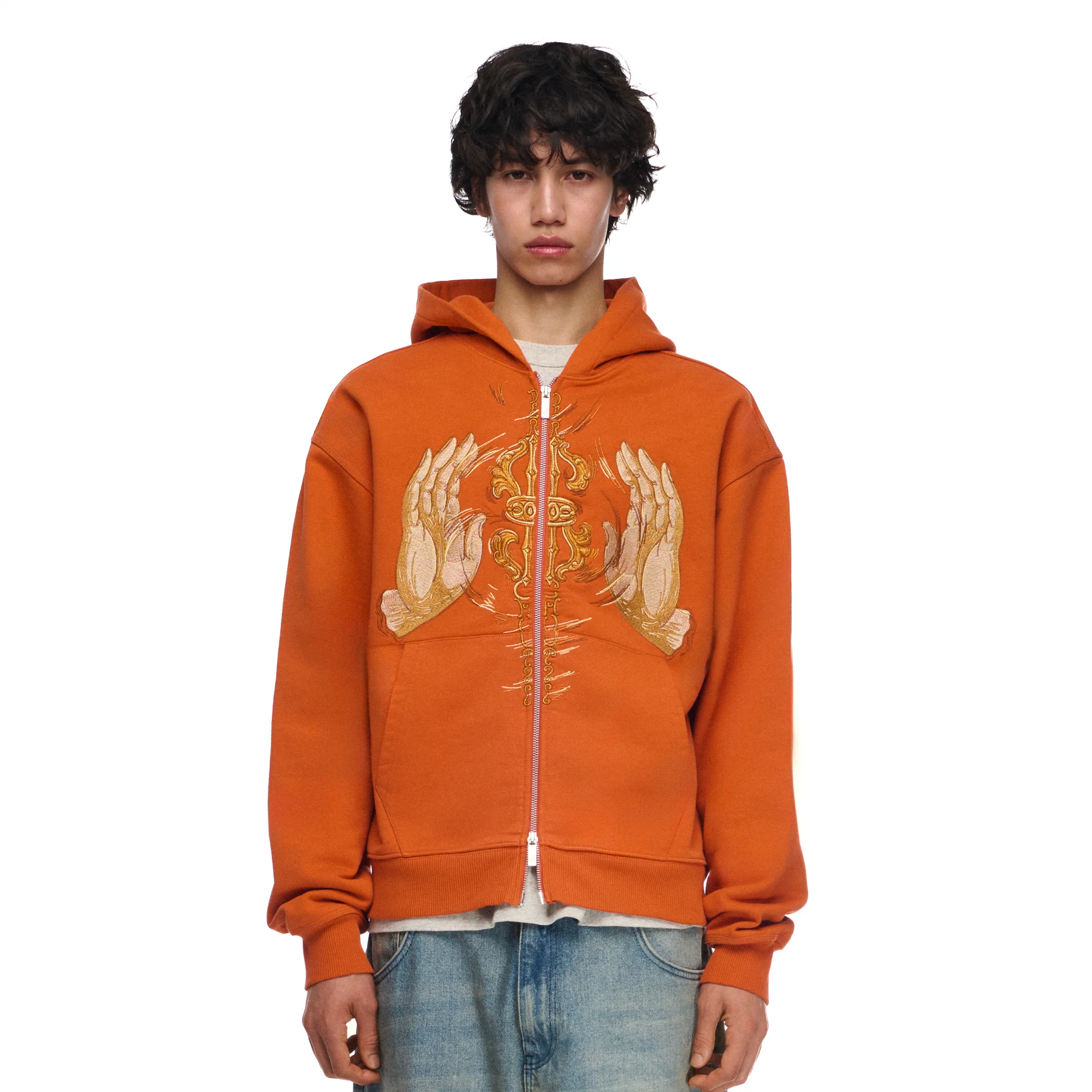 "lotus v2" Zip Up orange - Image 7