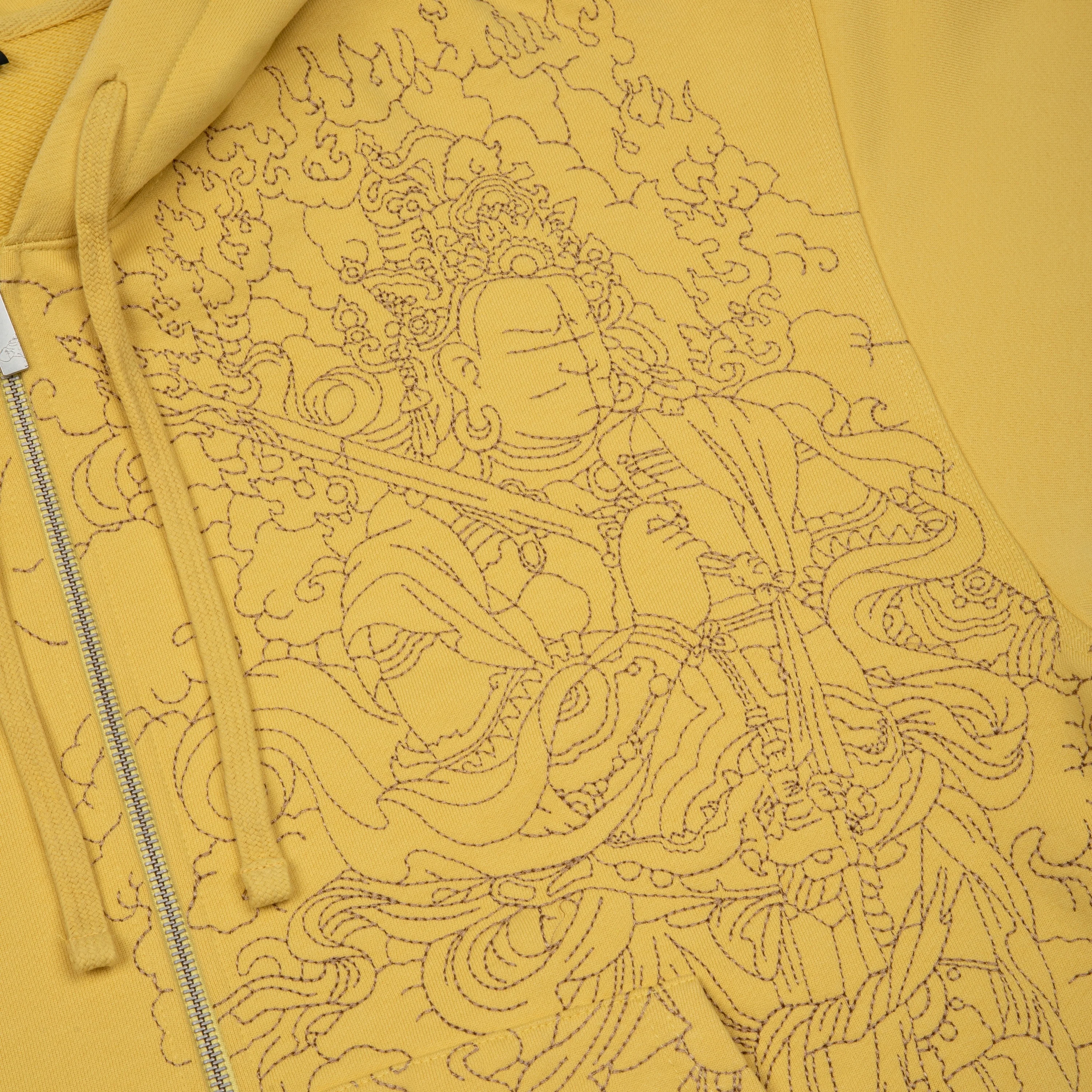 "lotus v2" Zip Up yellow - Image 3